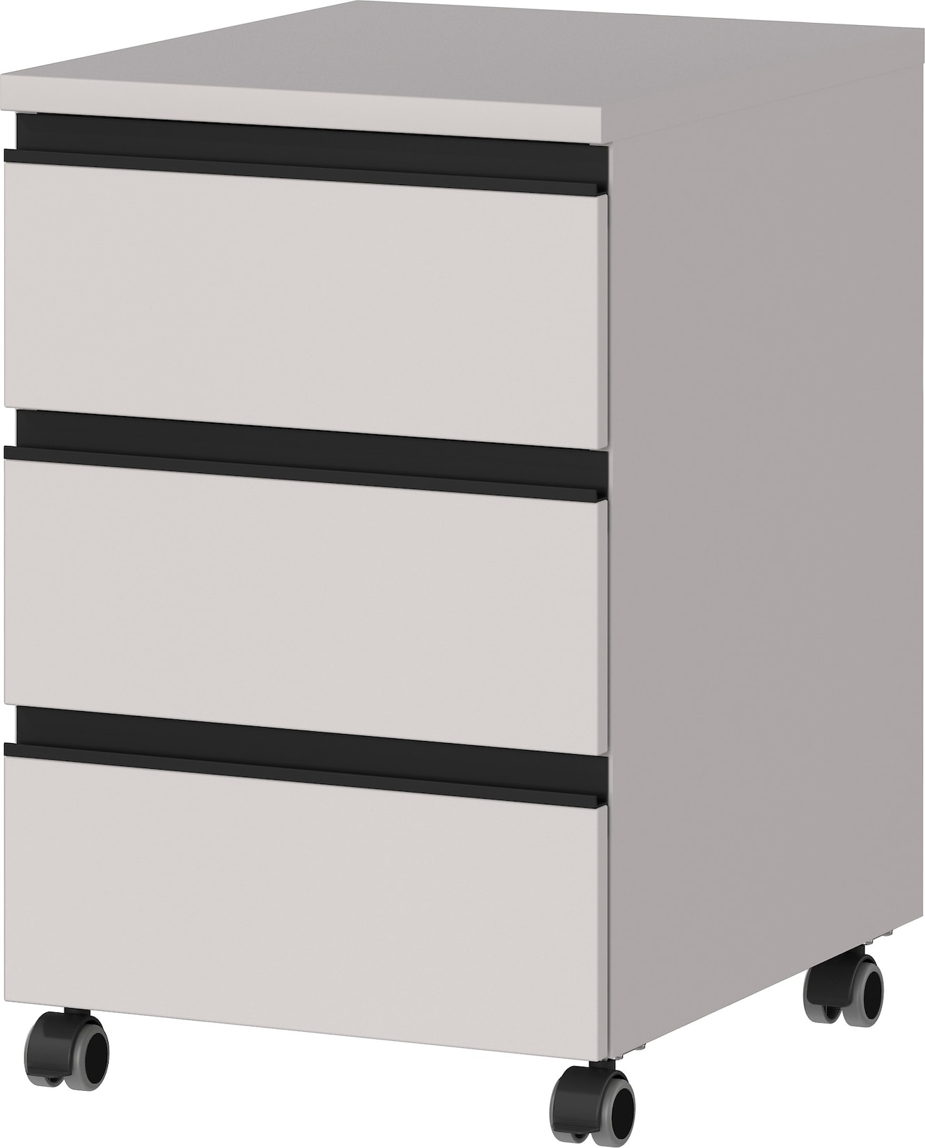Rollcontainer "Stuttgart" Soft-Close 3 Schubladen Greige