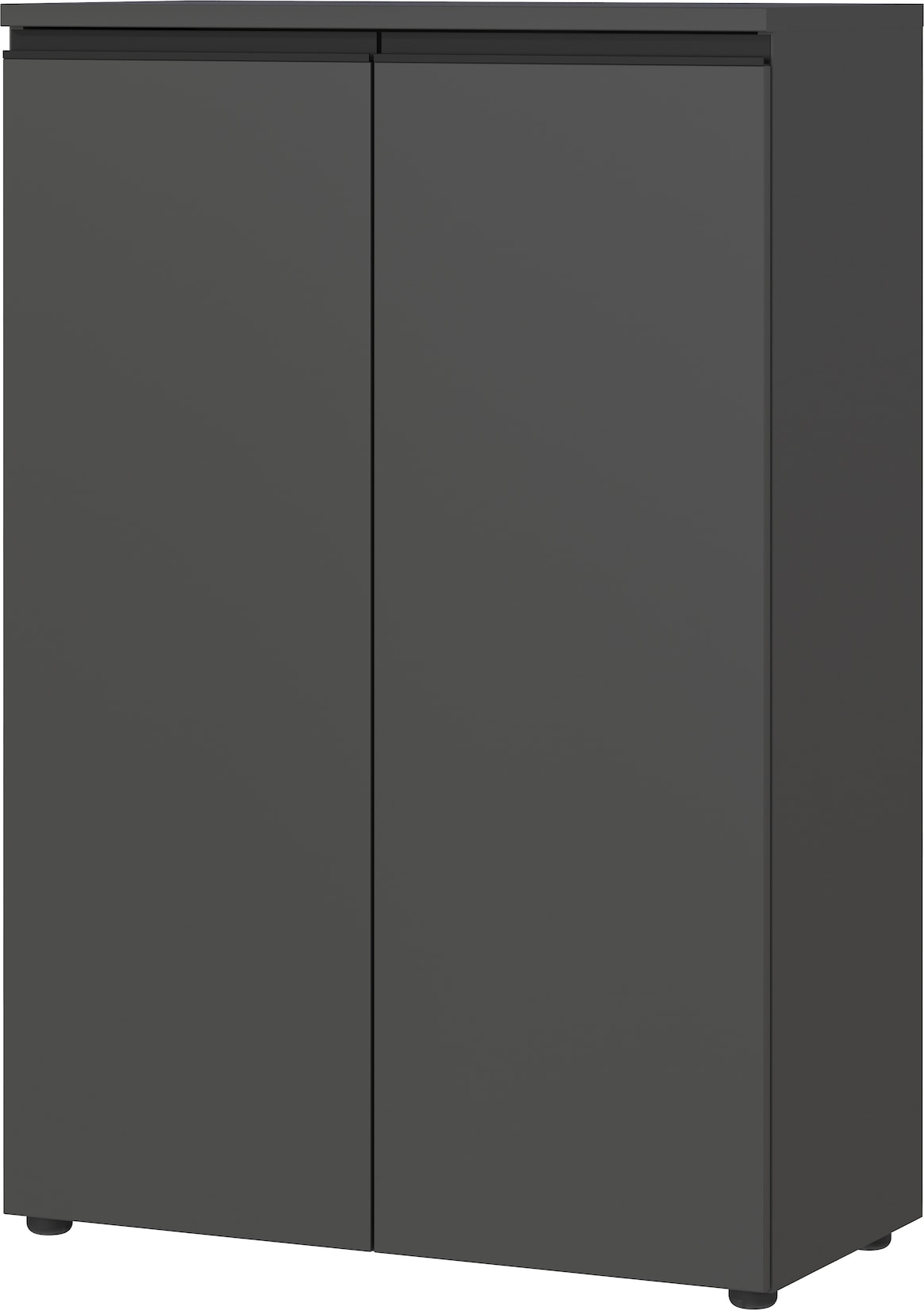Aktenschrank 2-türig Soft-Close, 3 Ordnerhöhen 81x120x40 cm Graphit