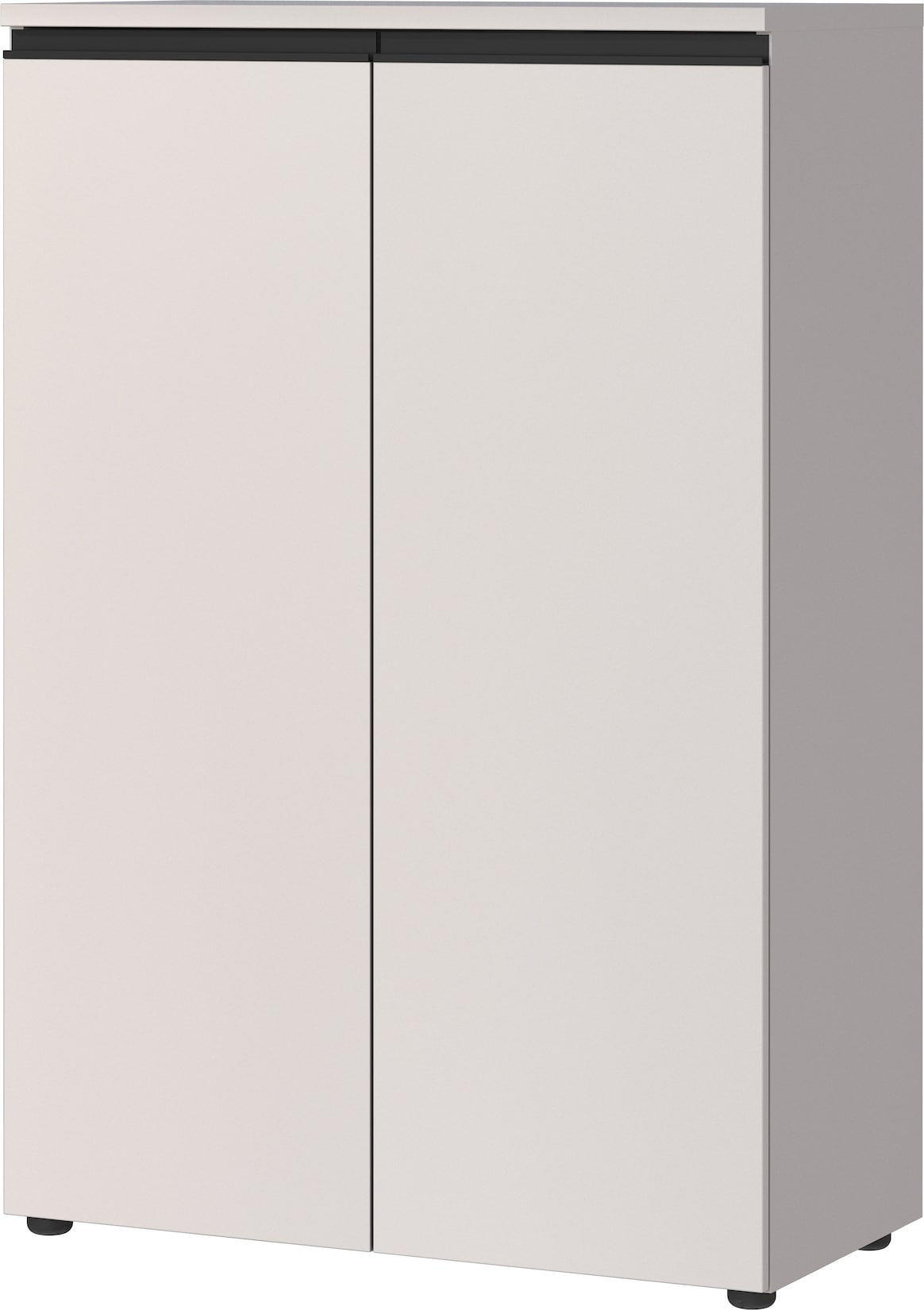 Aktenschrank 2-türig Soft-Close, 3 Ordnerhöhen 81x120x40 cm Greige