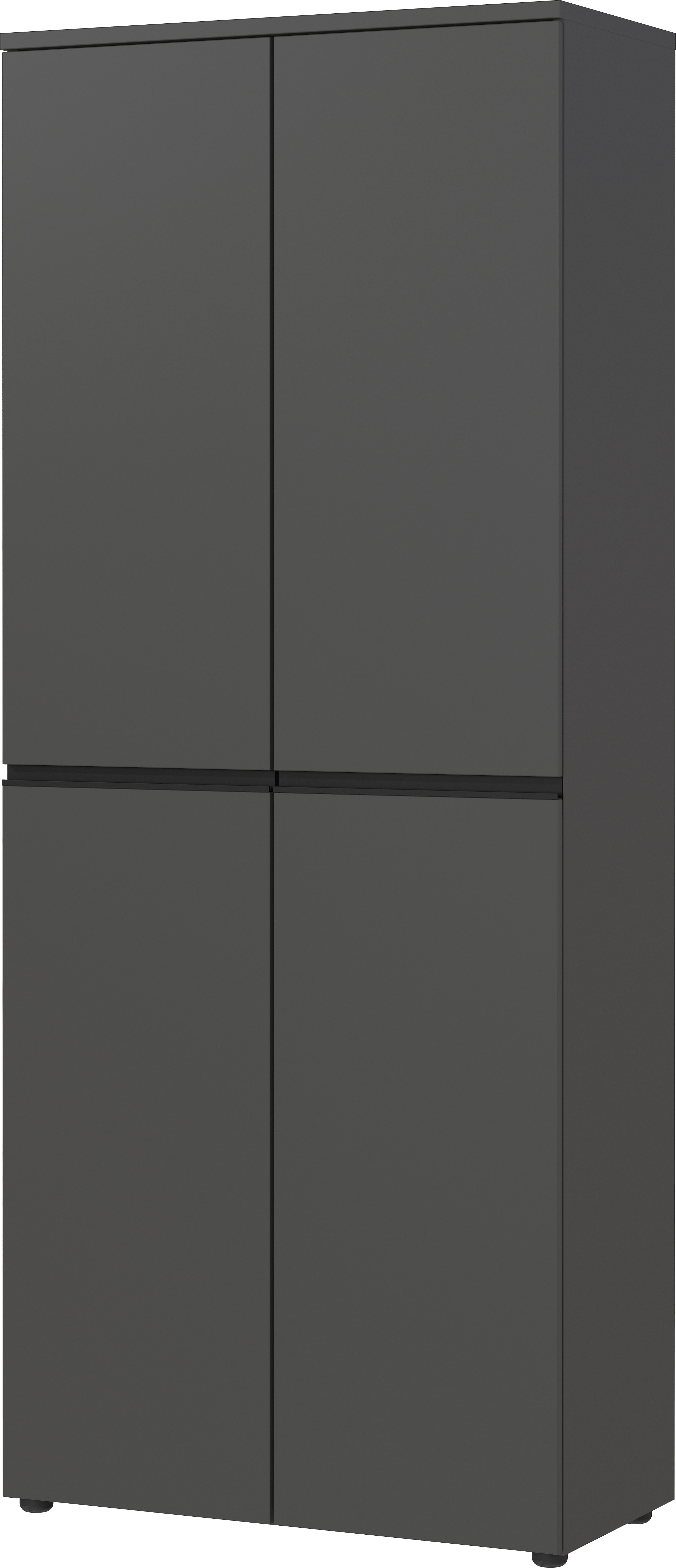 Aktenschrank 5 Ordnerh&ouml;hen Soft-Close | 81x197x40 cm | Hochschrank Graphit | B&uuml;roschrank Gro&szlig; | Aktenregal geschlossen | B&uuml;rom&ouml;bel "Stuttgart" Kadima Design - Bild 1