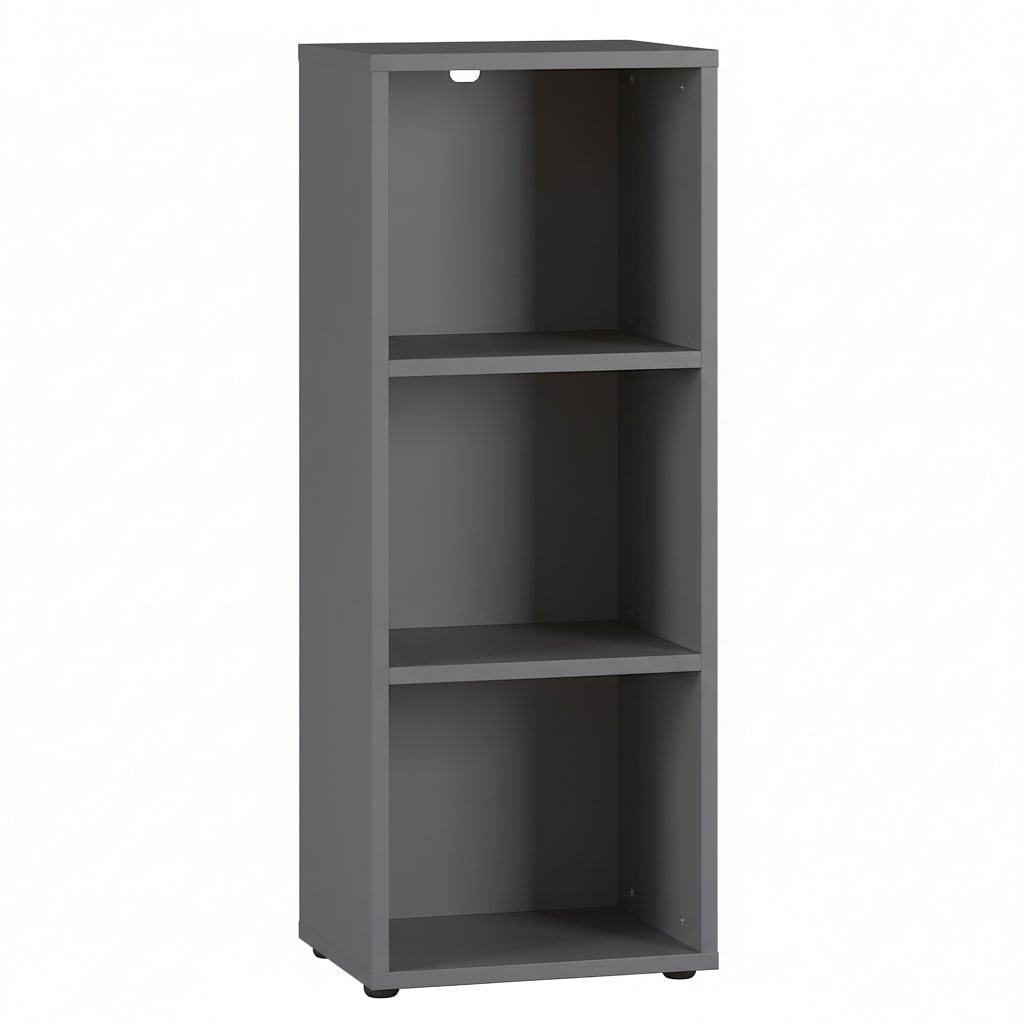 Aktenregal Universal schmal | 45x120x40 cm | B&uuml;cherregal Graphit | 30kg belastbar | Nischenregal Made in Germany | B&uuml;rom&ouml;bel "Frankfurt" Kadima Design - Bild 1