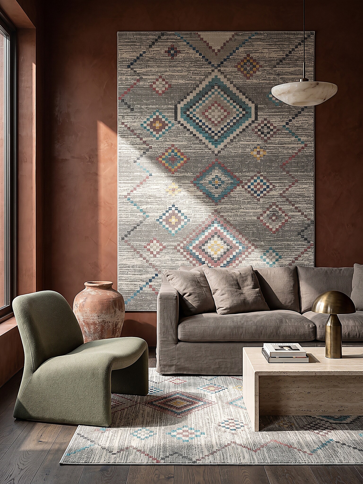 Outdoor-Teppich Niederflor Creme 140x200 cm - LIMMAT | Kadima Design - Bild 1