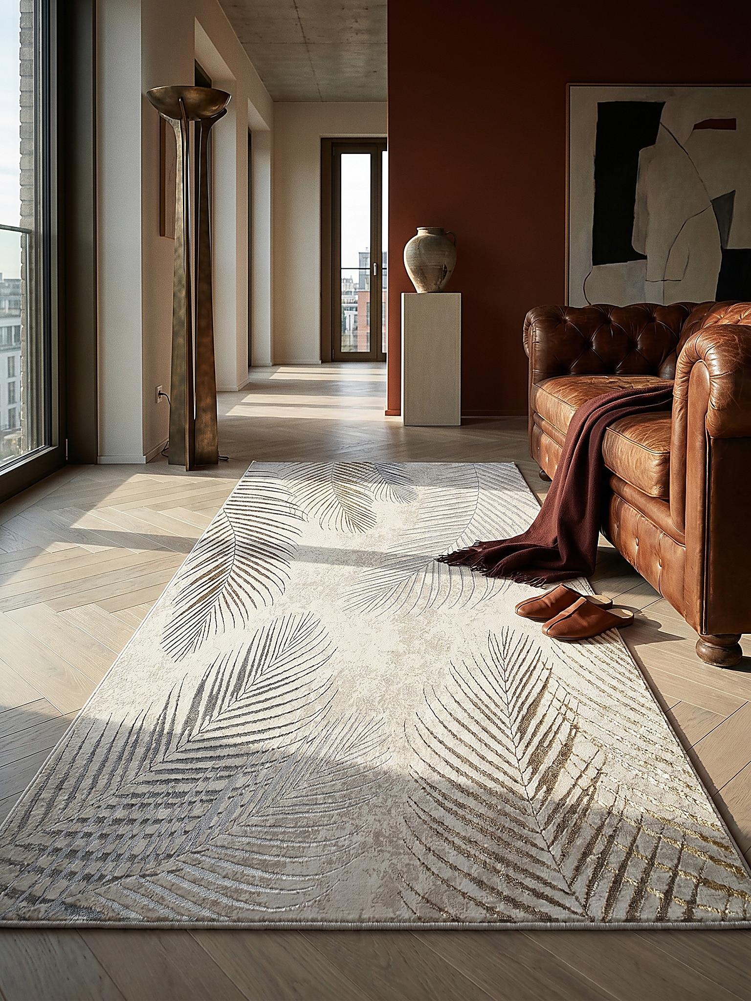 L&auml;ufer Kurzflor Creme 80x150 cm - KAVALA | Kadima Design - Bild 1