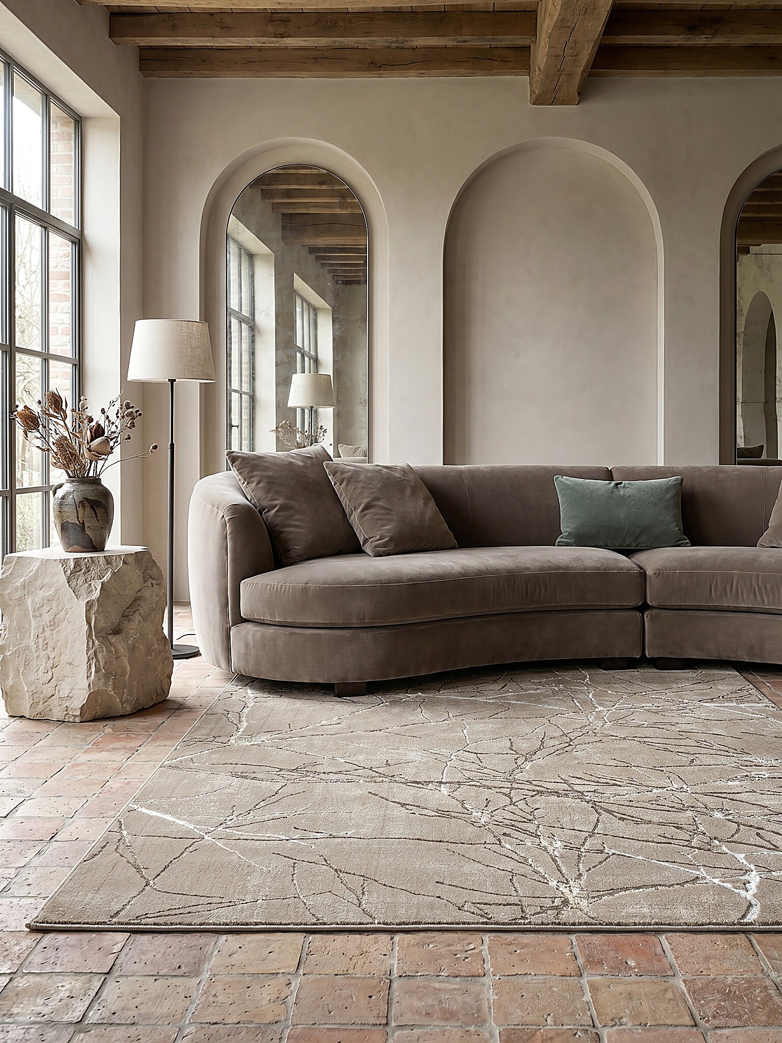 Teppich Kurzflor Beige 160x230 cm - KAVALA | Kadima Design - Bild 1