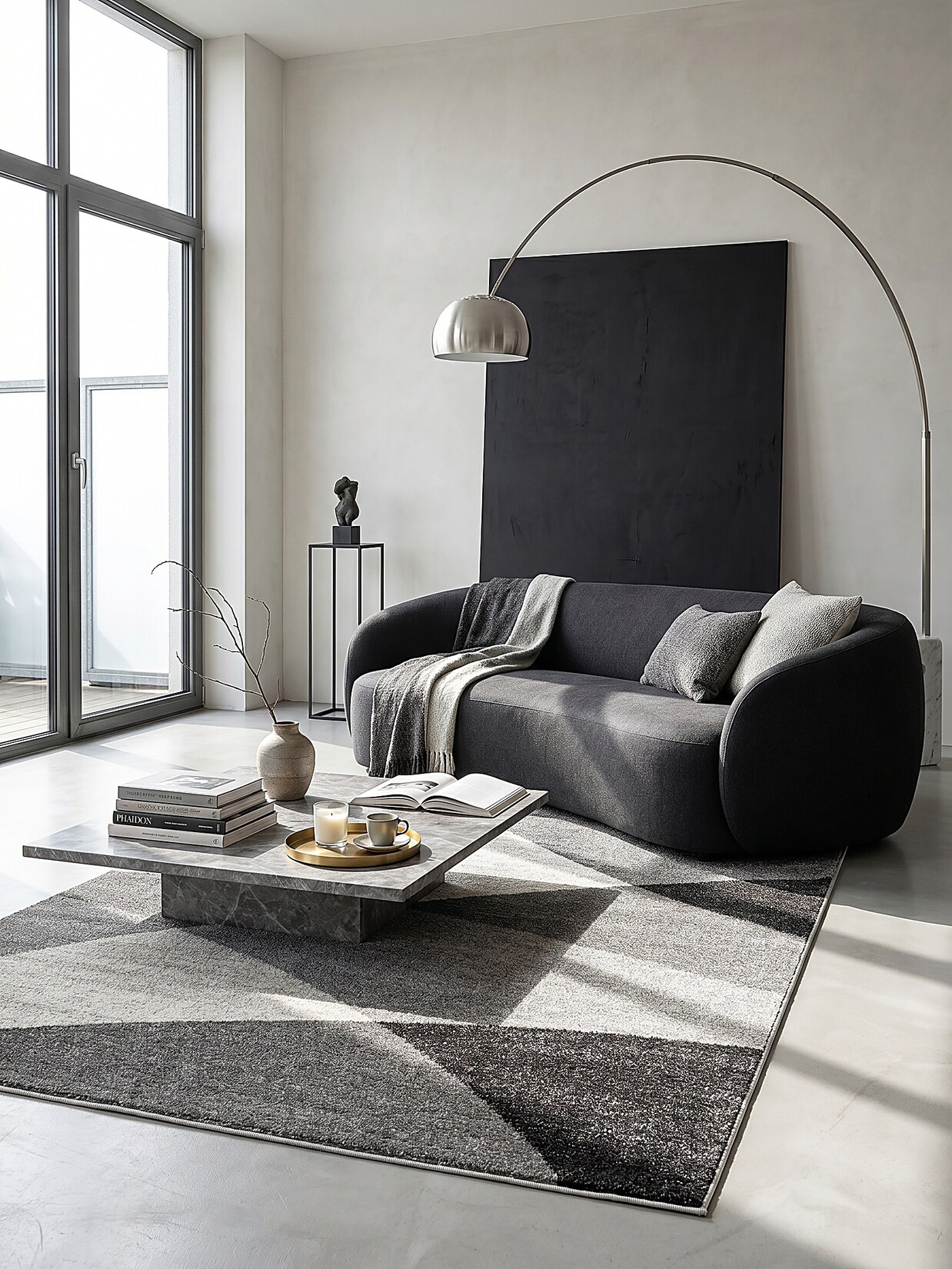 Niederflor-Läufer Grau 80x140 cm - THUR Kadima Design