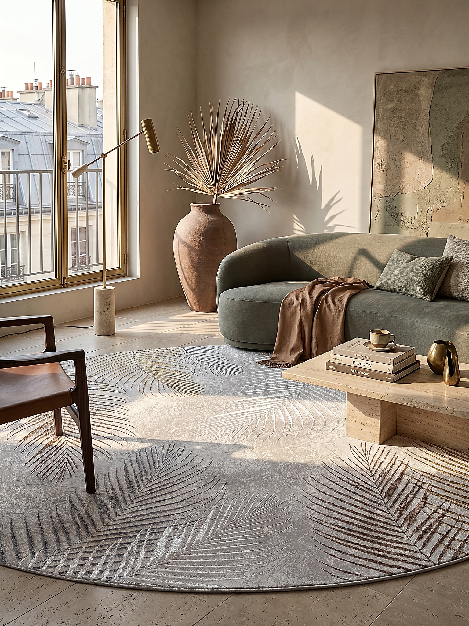 Teppich Kurzflor Grau 200x200 cm - KAVALA | Kadima Design - Bild 1