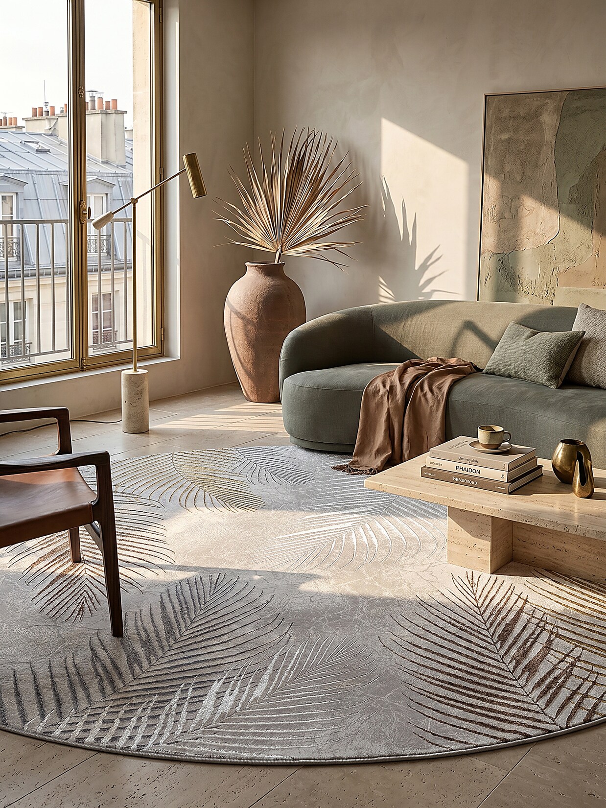 Teppich Kurzflor Grau 200x200 cm - KAVALA Kadima Design