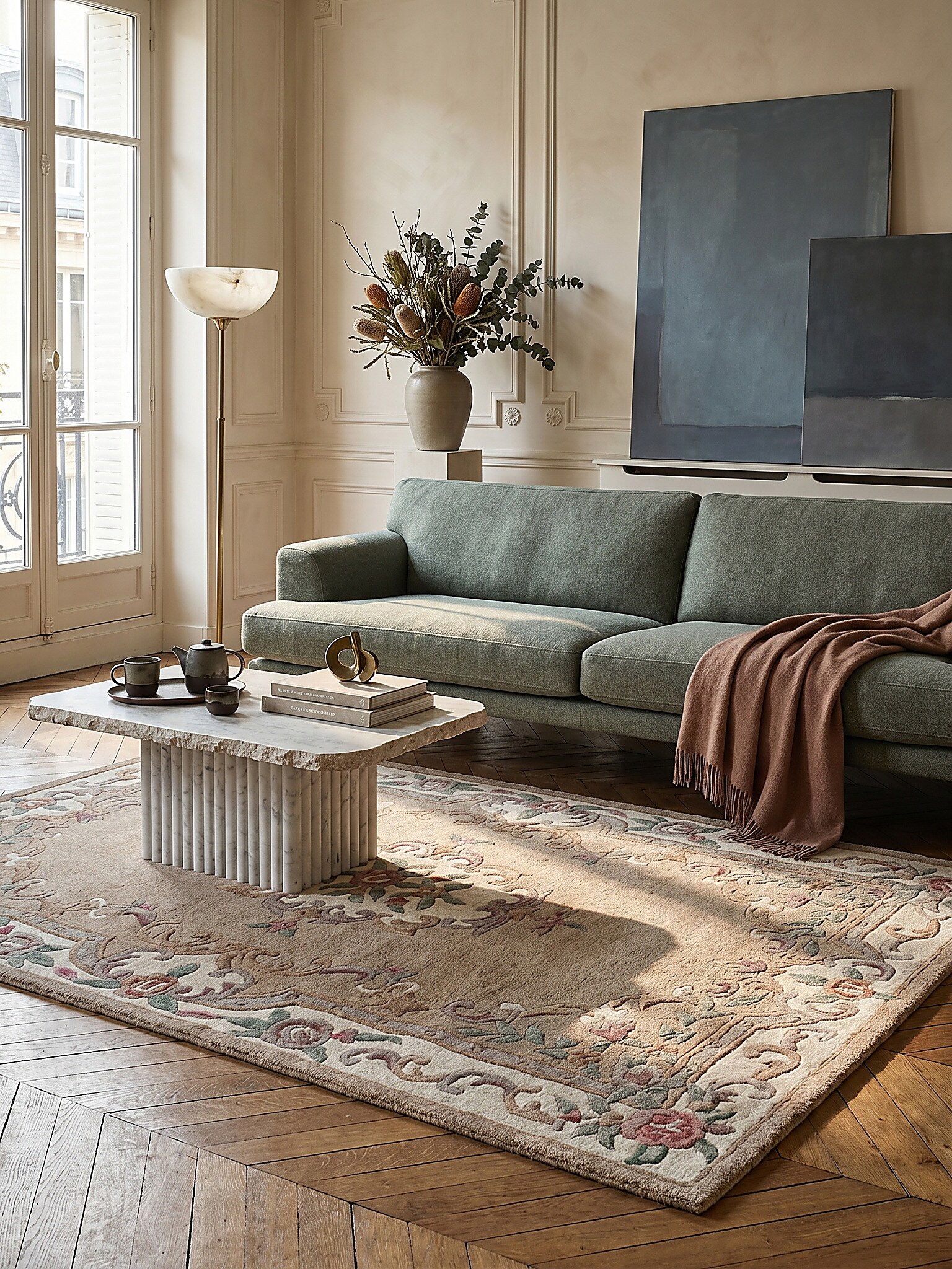 Wollteppich Orient Braun-Beige 120 x 180 cm - BEAULY | Kadima Design - Bild 1