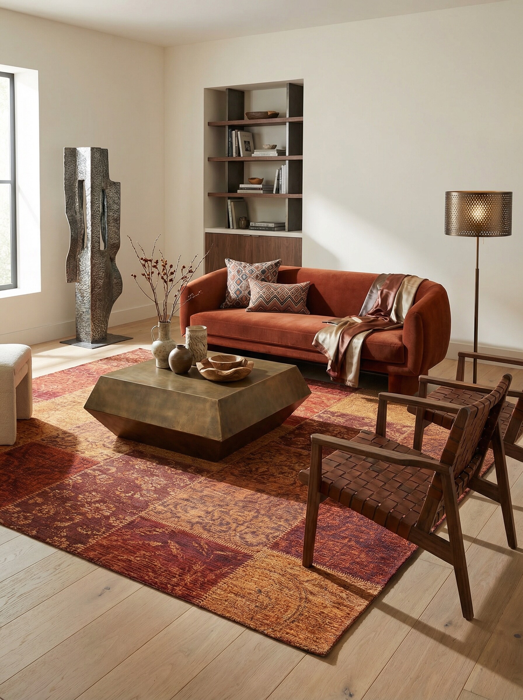 Teppich floral Orange 155 x 230 cm - COQUET | Kadima Design - Bild 1