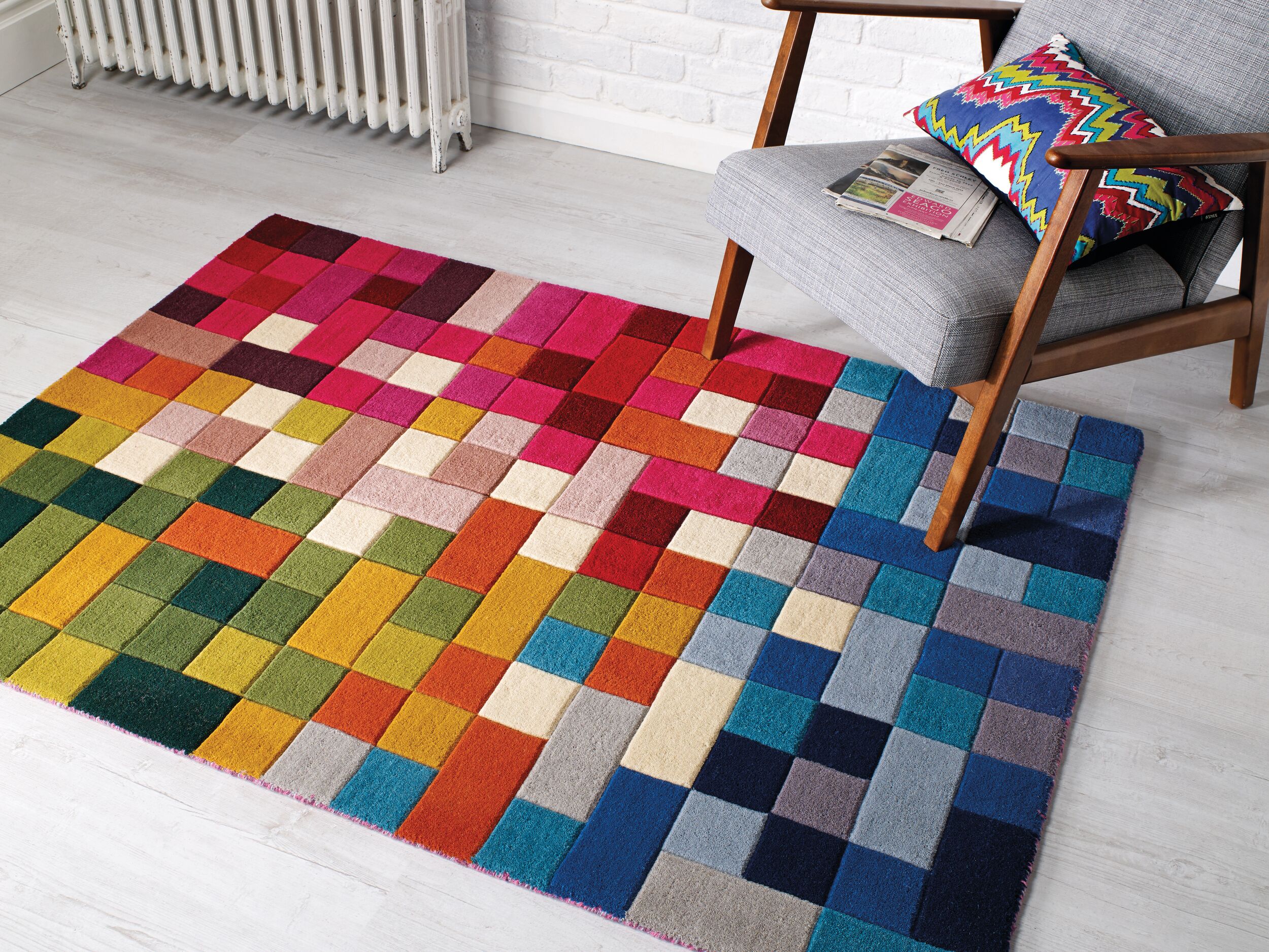 Wollteppich handgetuftet Bunt 120 x 170 cm - DERWENT | Kadima Design - Bild 1