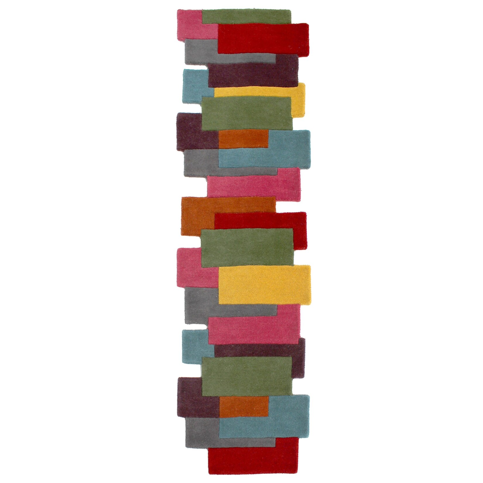 Läufer Wolle Bunt 60 x 230 cm - HALLEIN Kadima Design
