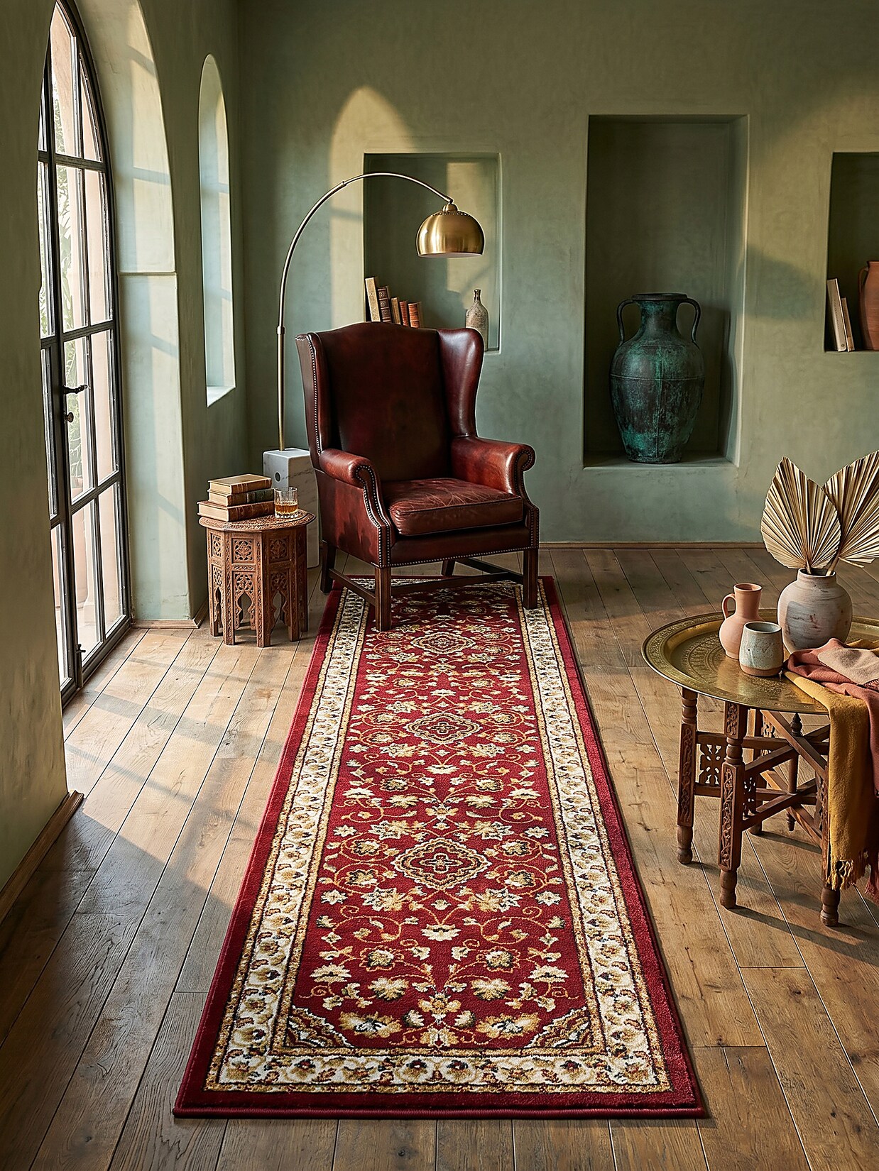 Läufer Orient Rot 66 x 300 cm - GLAZERT Kadima Design