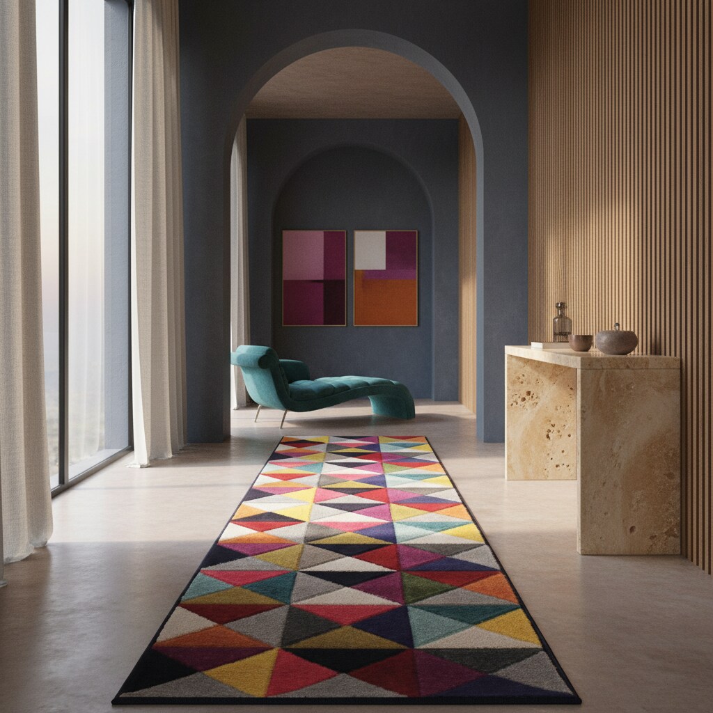 L&auml;ufer handgeschnitzt Bunt 66 x 230 cm - MEON | Kadima Design - Bild 1