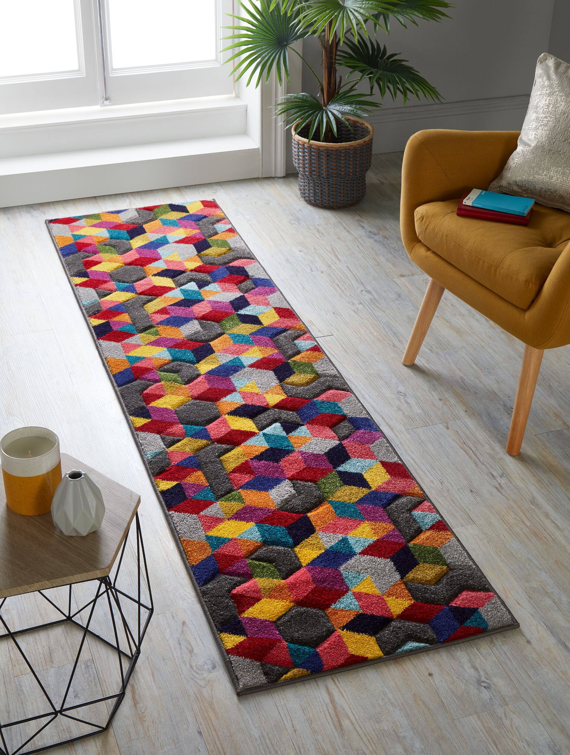 L&auml;ufer strapazierf&auml;hig Bunt 66 x 230 cm - MEON | Kadima Design - Bild 1