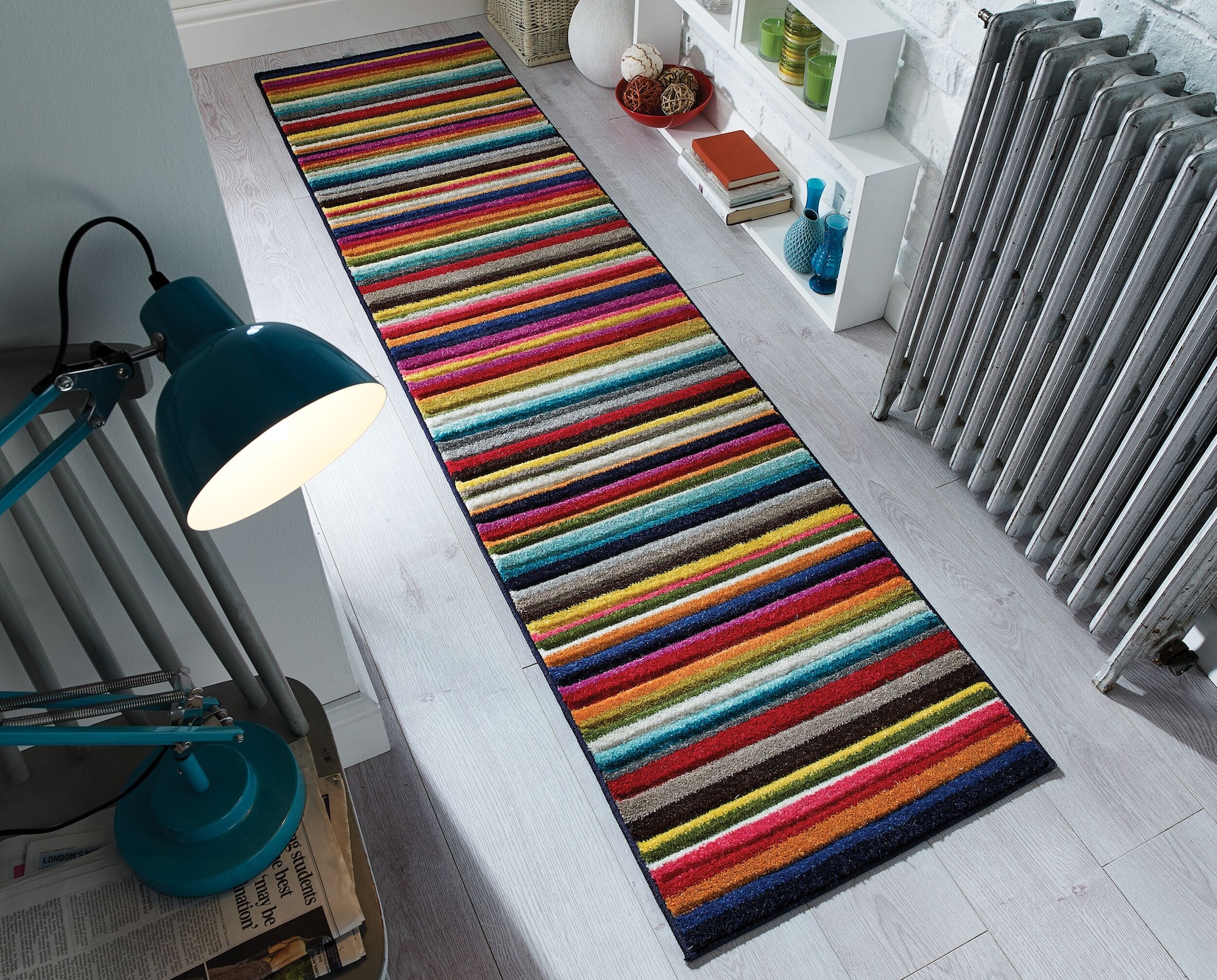 Läufer gestreift Bunt 66 x 300 cm - MEON Kadima Design