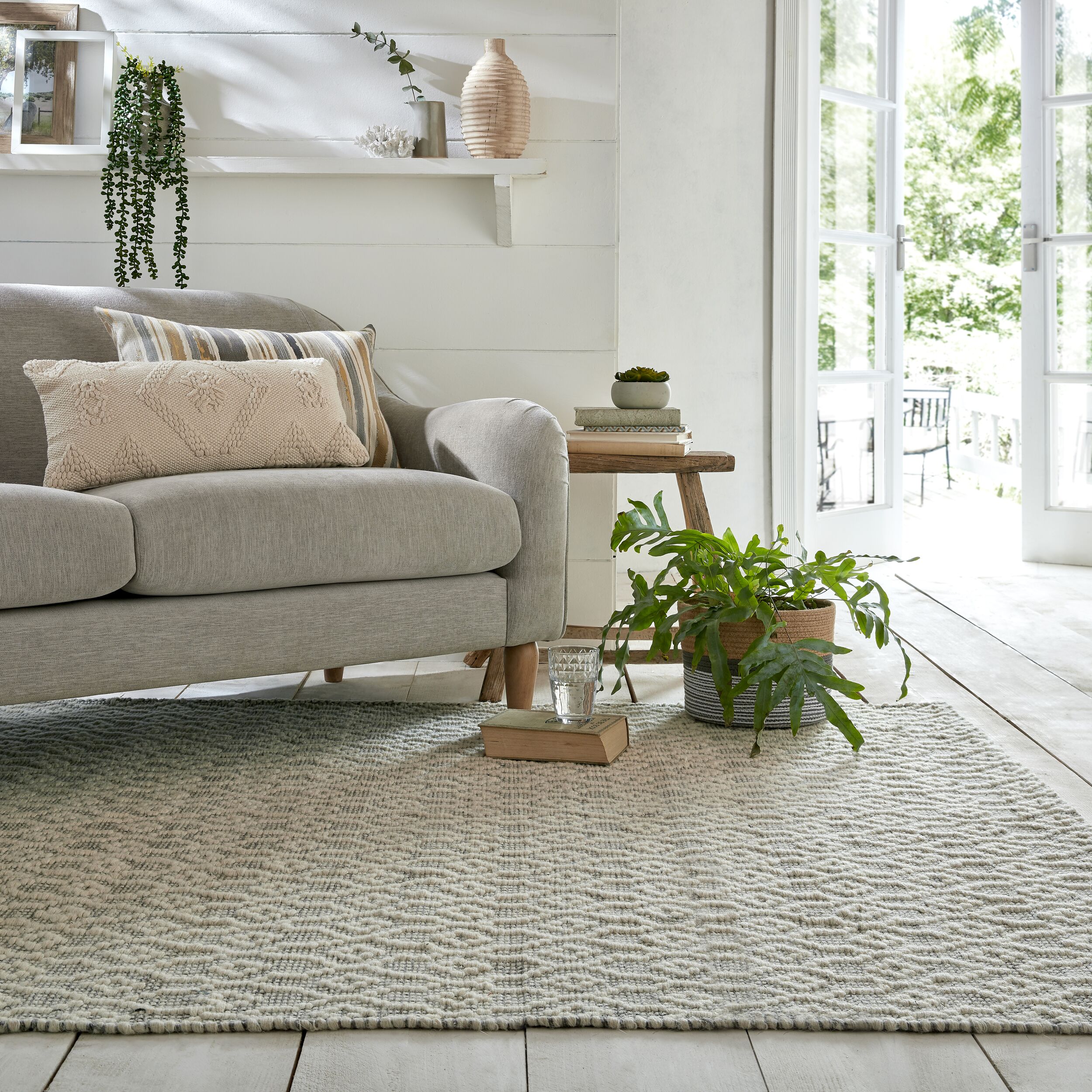 Wollteppich geometrisch Hellgrau 120 x 170 cm - ROTHER | Kadima Design - Bild 1