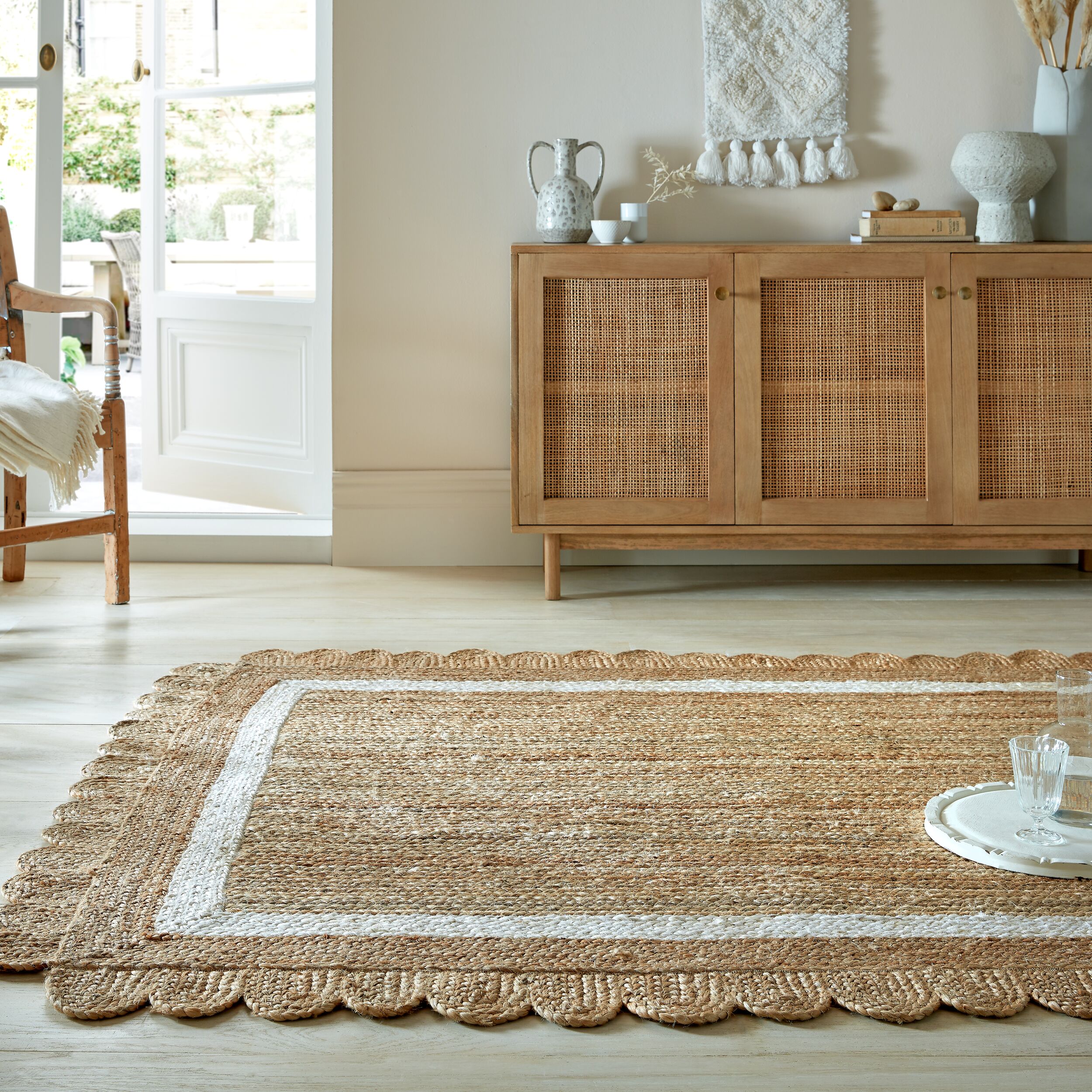 Jute-Teppich geometrisch Braun-Beige 160 x 230 cm - PLYM | Kadima - Bild 1