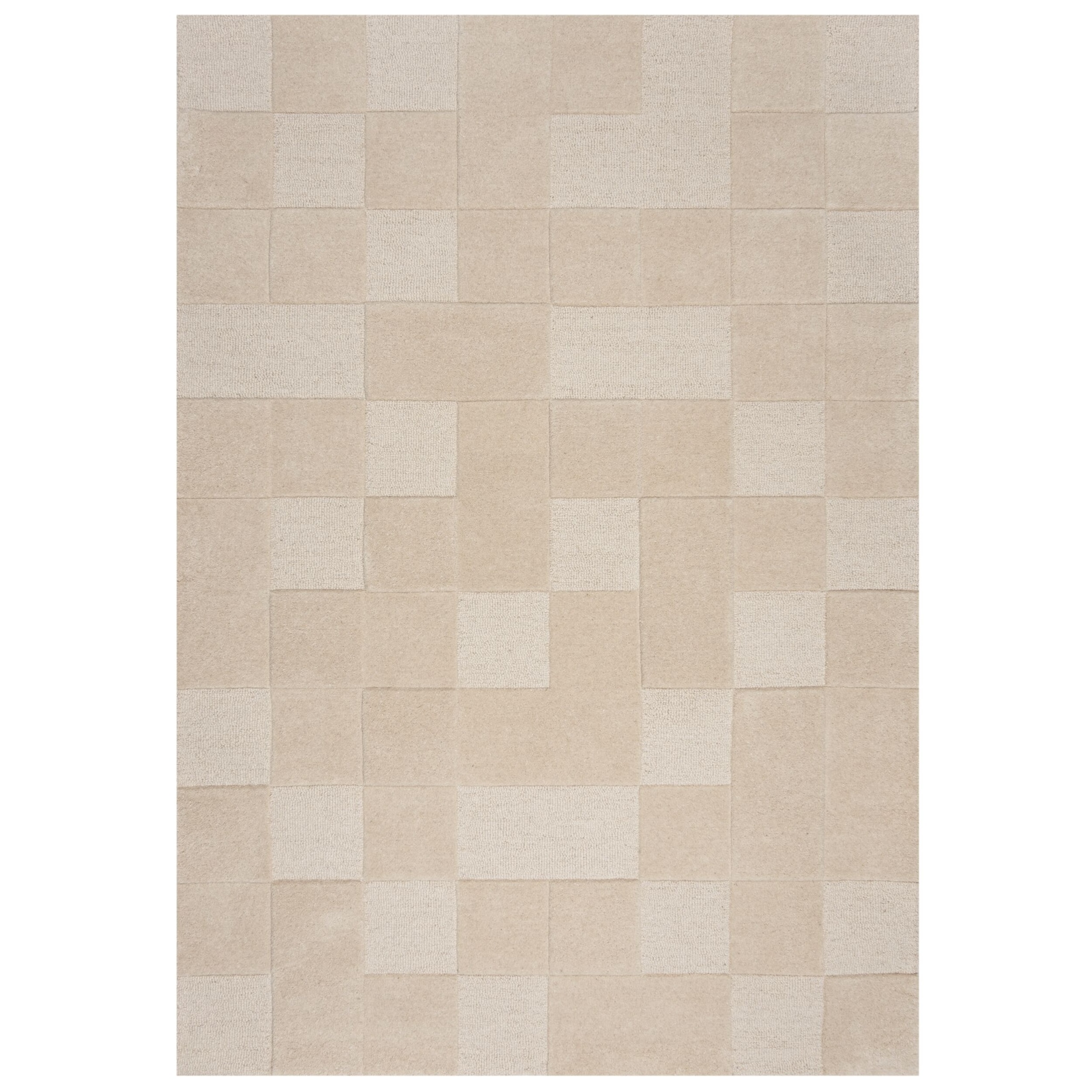 Wollteppich minimalistisch Natur 200 x 290 cm - DEBEN Kadima Design