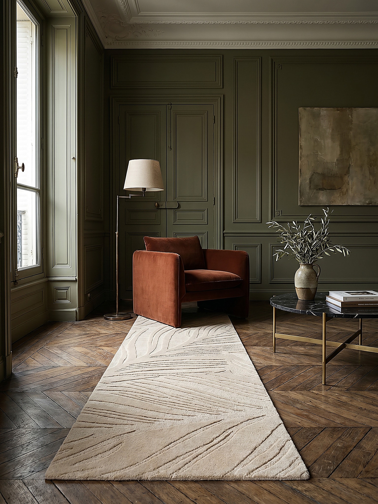 L&auml;ufer Wolle Beige 60 x 230 cm - LEVEN | Kadima Design - Bild 1