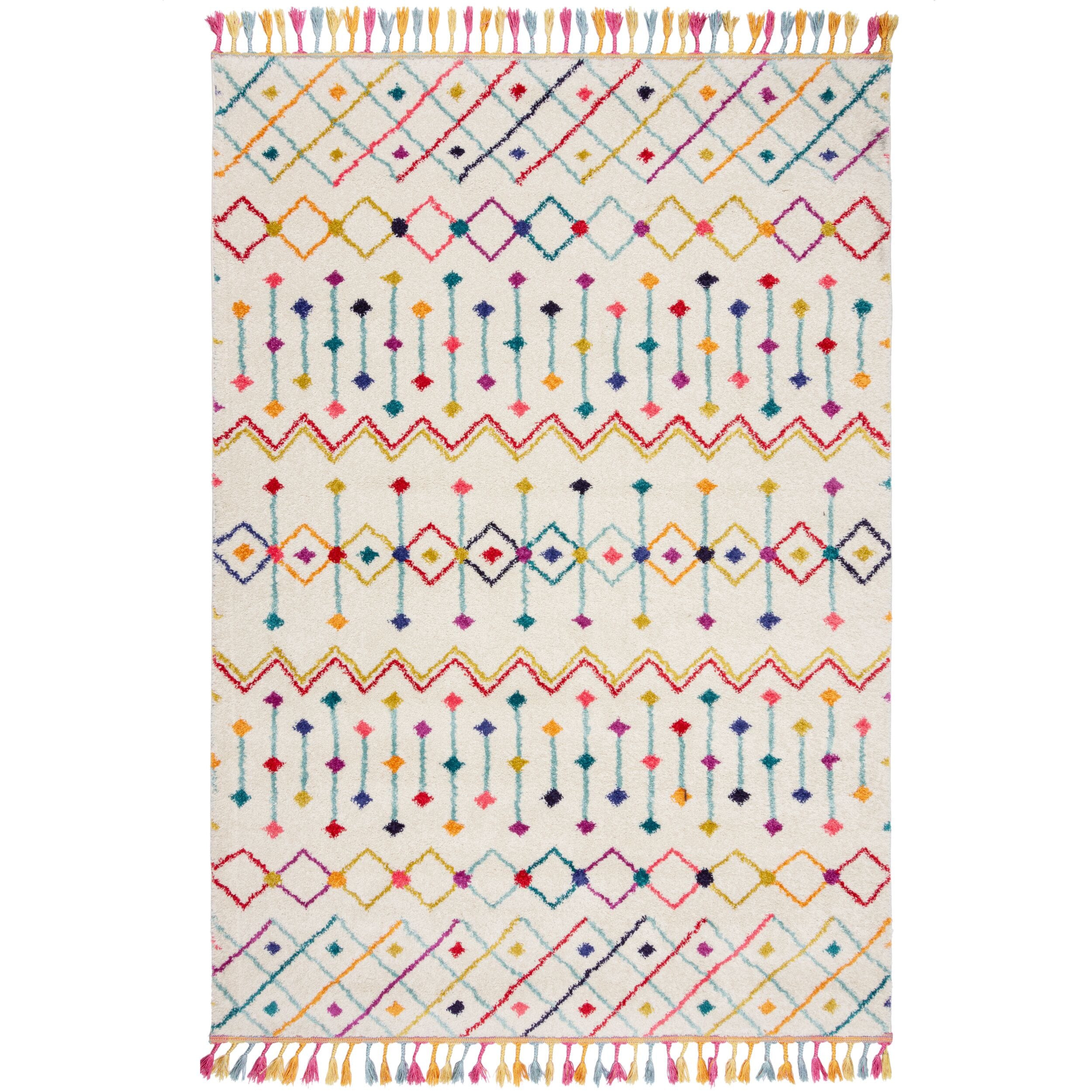 Moderner Berber-Teppich mit Fransen "Arun Gina" . 160x230 cm | Kadima Design - Bild 1