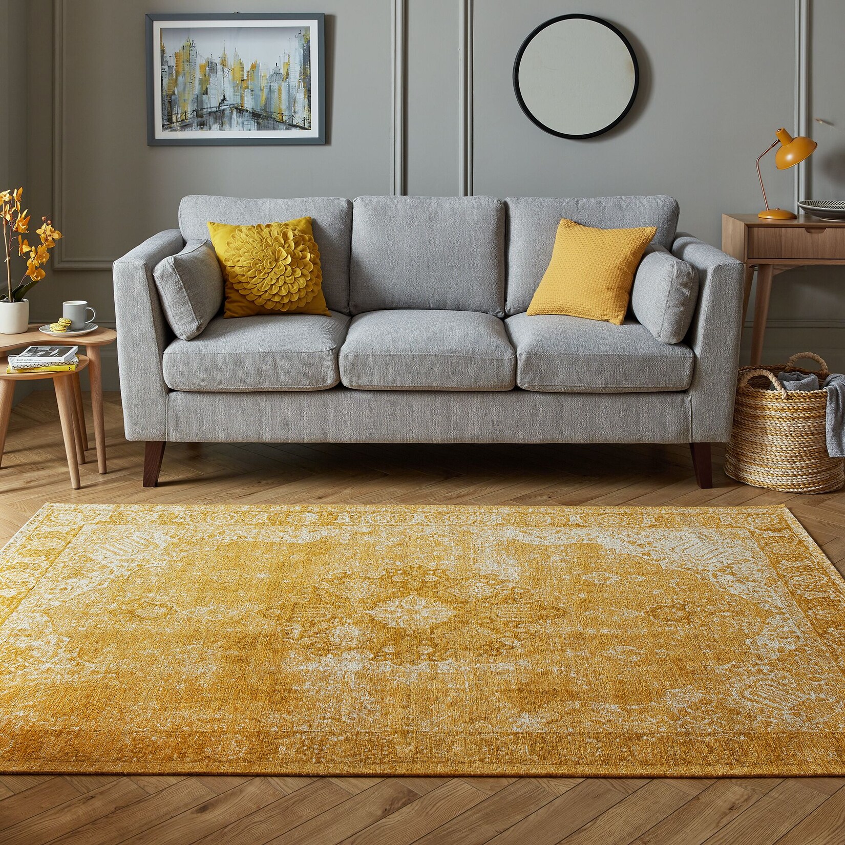 Teppich Orient Senfgelb 120 x 170 cm - COQUET Kadima Design