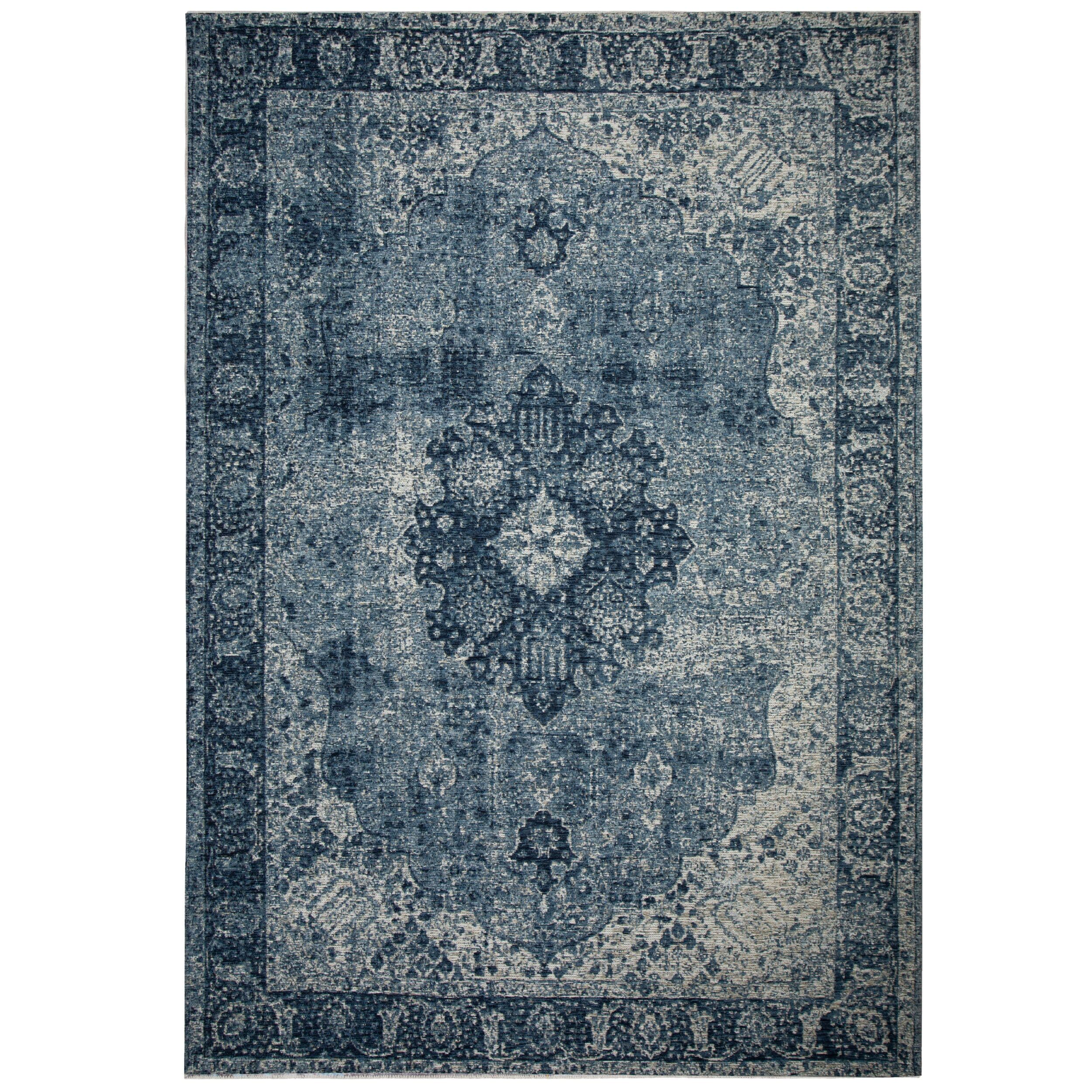 Vielseitiger Vintage Teppich "Coquet Tara". Farbe: Blau, 120x170 cm | Kadima Design - Bild 1