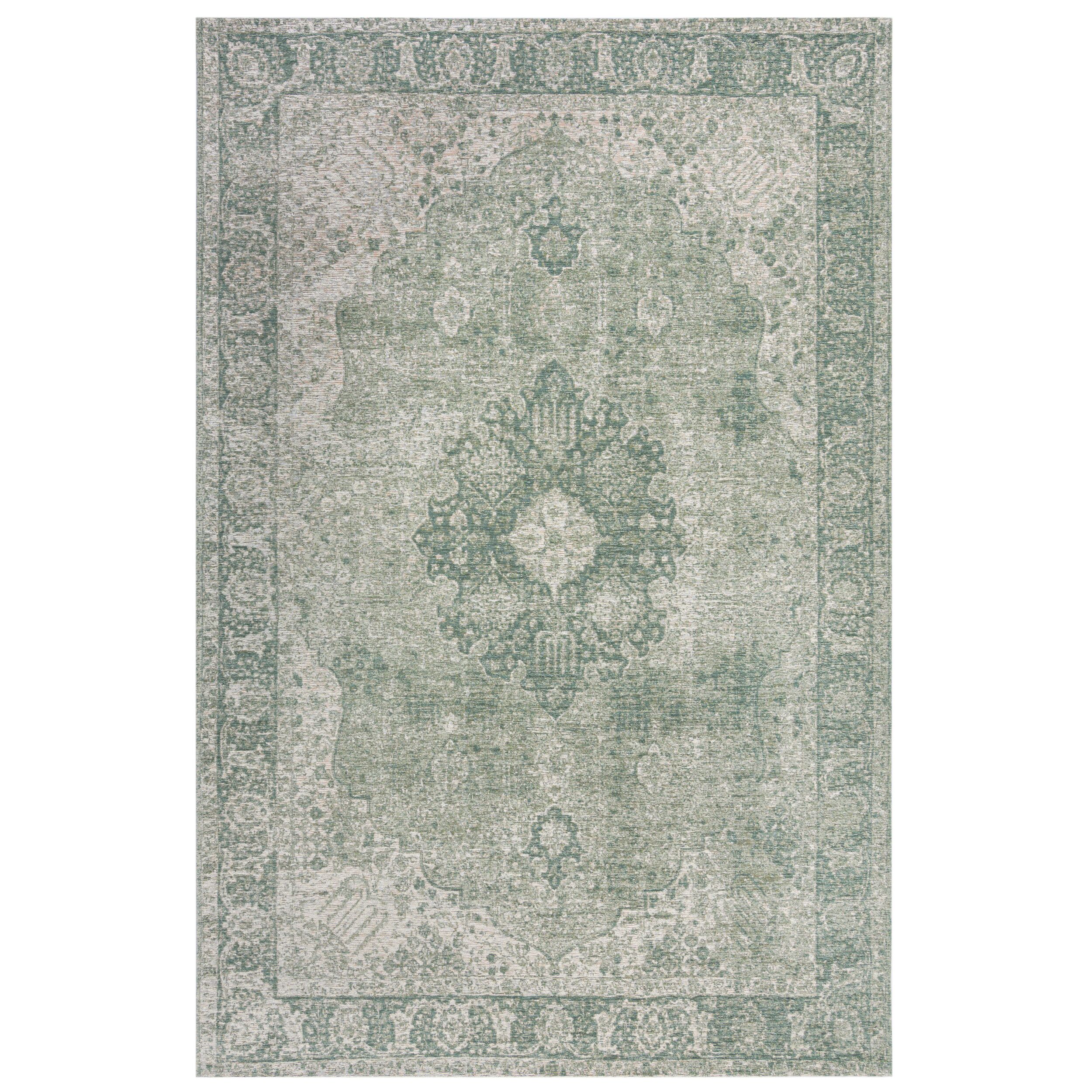 Vielseitiger Vintage Teppich "Coquet Tara". Farbe: Gr&uuml;n, 200x290 cm | Kadima Design - Bild 1