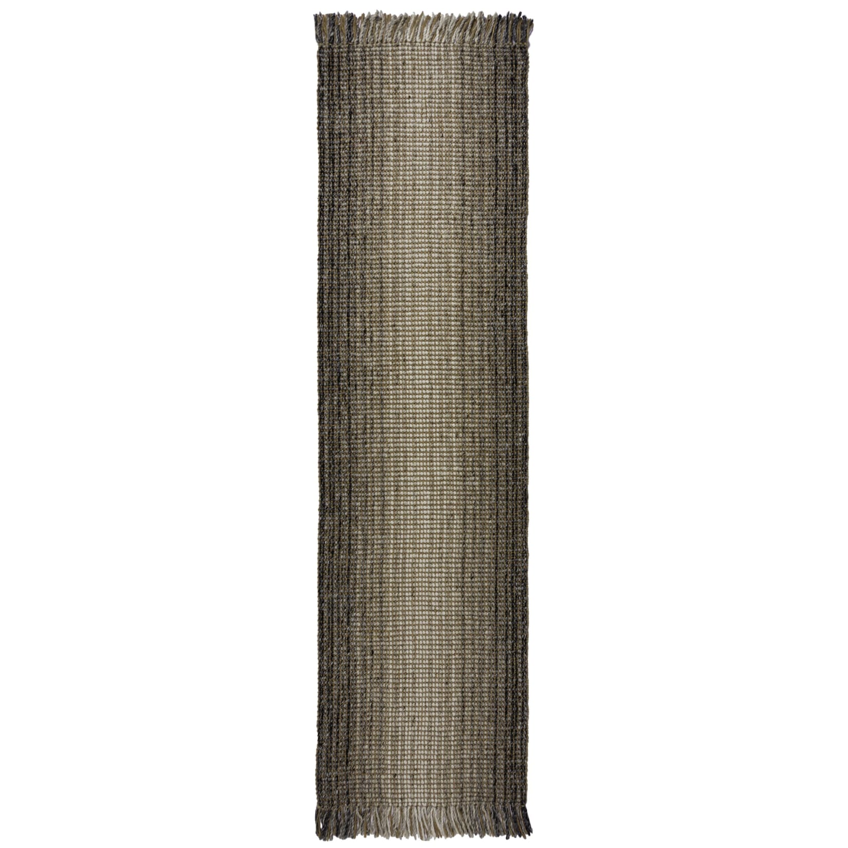Läufer Wollmischung Grau 60 x 230 cm - WEAVER Kadima Design