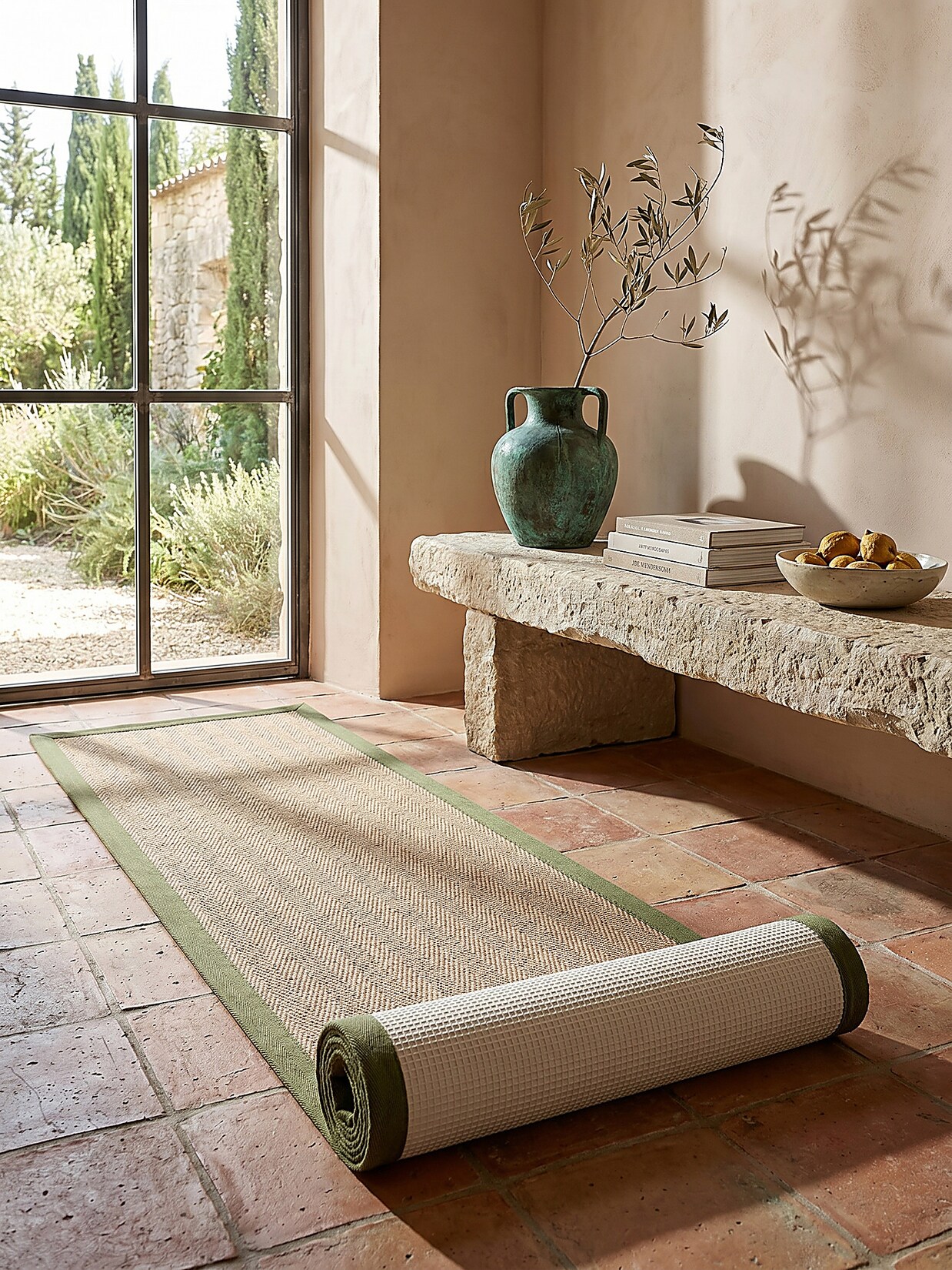 Läufer Jute Braun-Grün 60 x 230 cm - TRENT Kadima Design