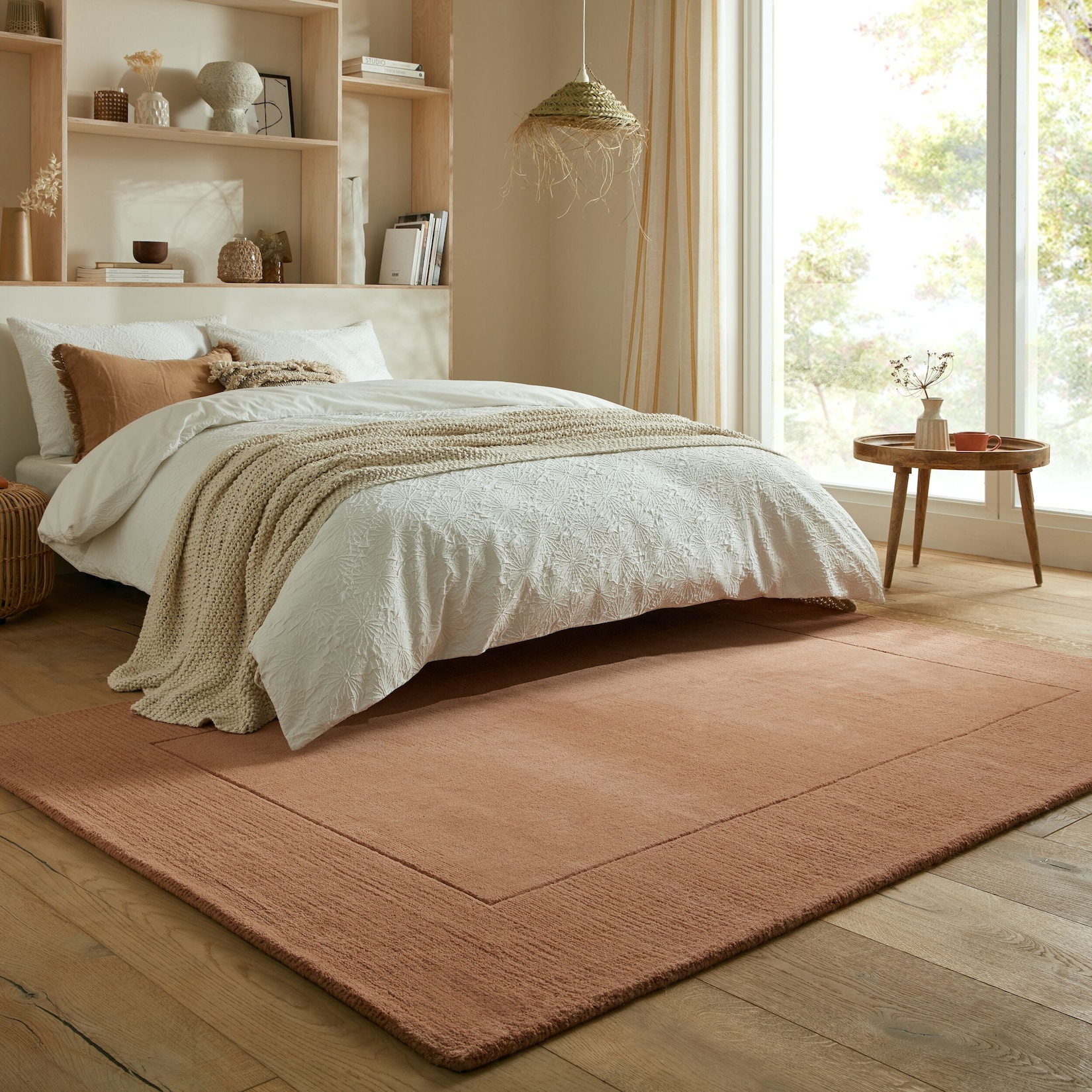 Wollteppich Kurzflor Orange 120 x 170 cm - MOLE Kadima Design