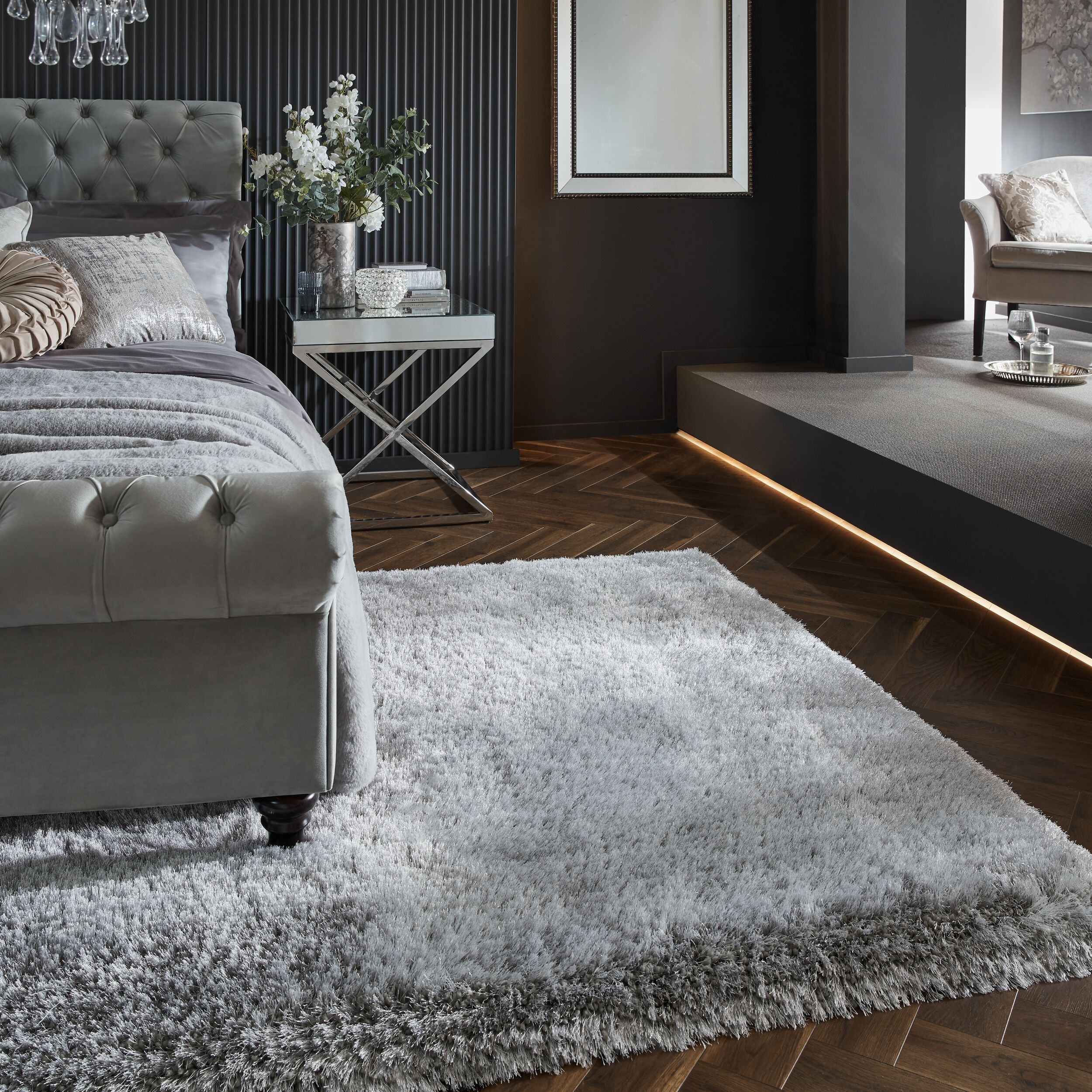 Teppich uni Silber 200 x 290 cm - ORWELL | Kadima Design - Bild 1