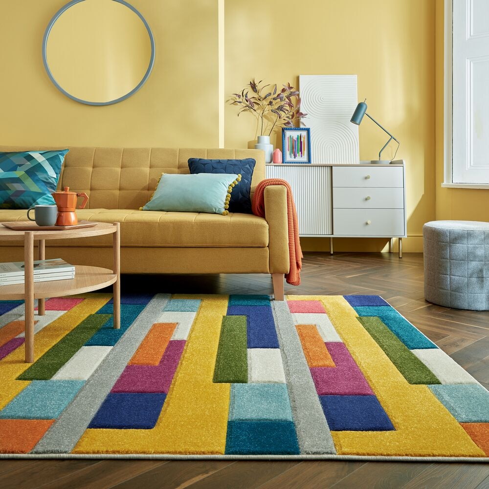 Teppich geometrisch Bunt 120 x 170 cm - MOSS Kadima Design