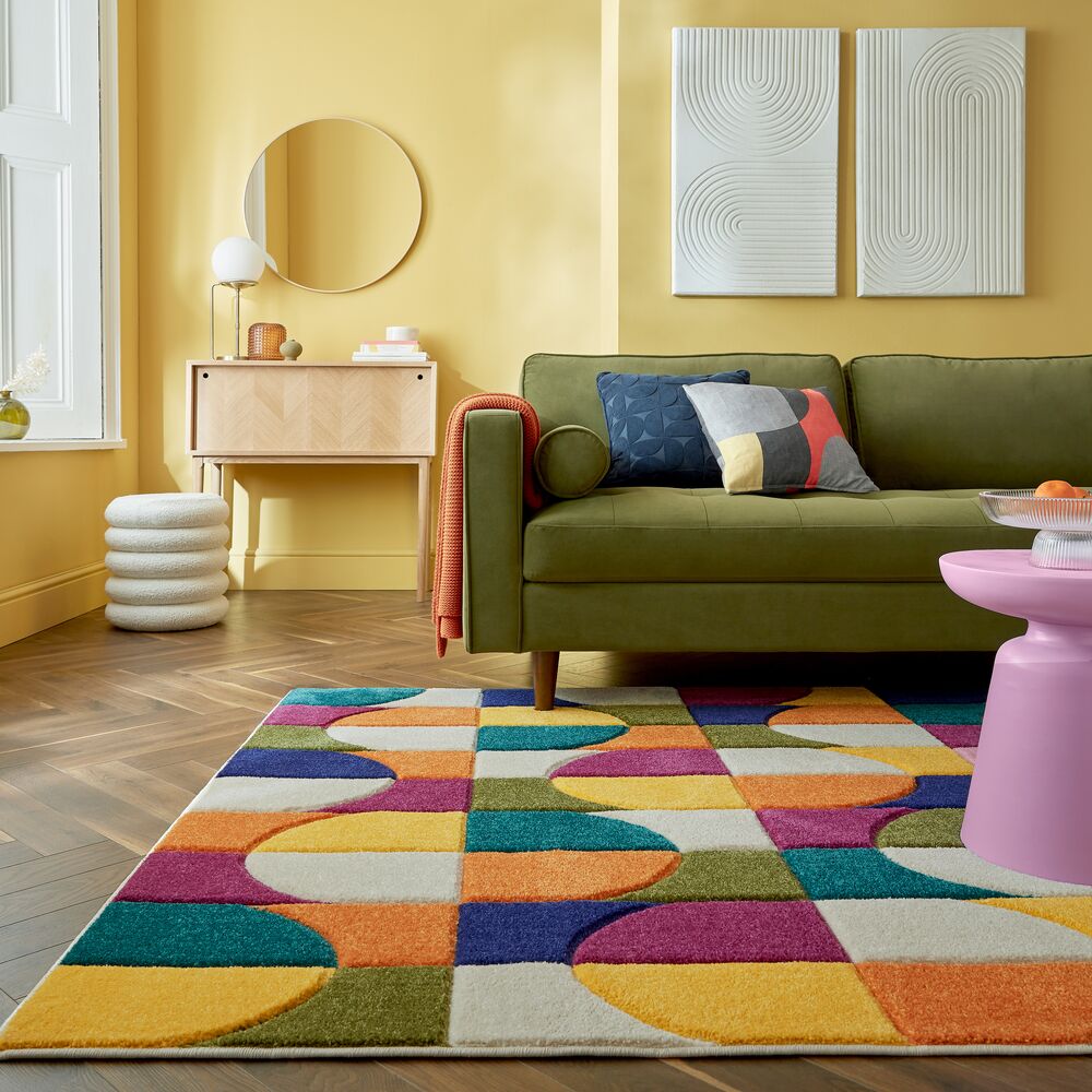 Teppich geometrisch Bunt 120 x 170 cm - QUAGGY | Kadima Design - Bild 1