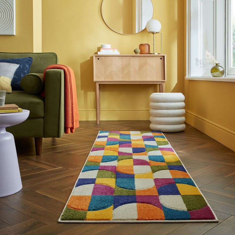 Läufer geometrisch Bunt 66 x 300 cm - QUAGGY Kadima Design