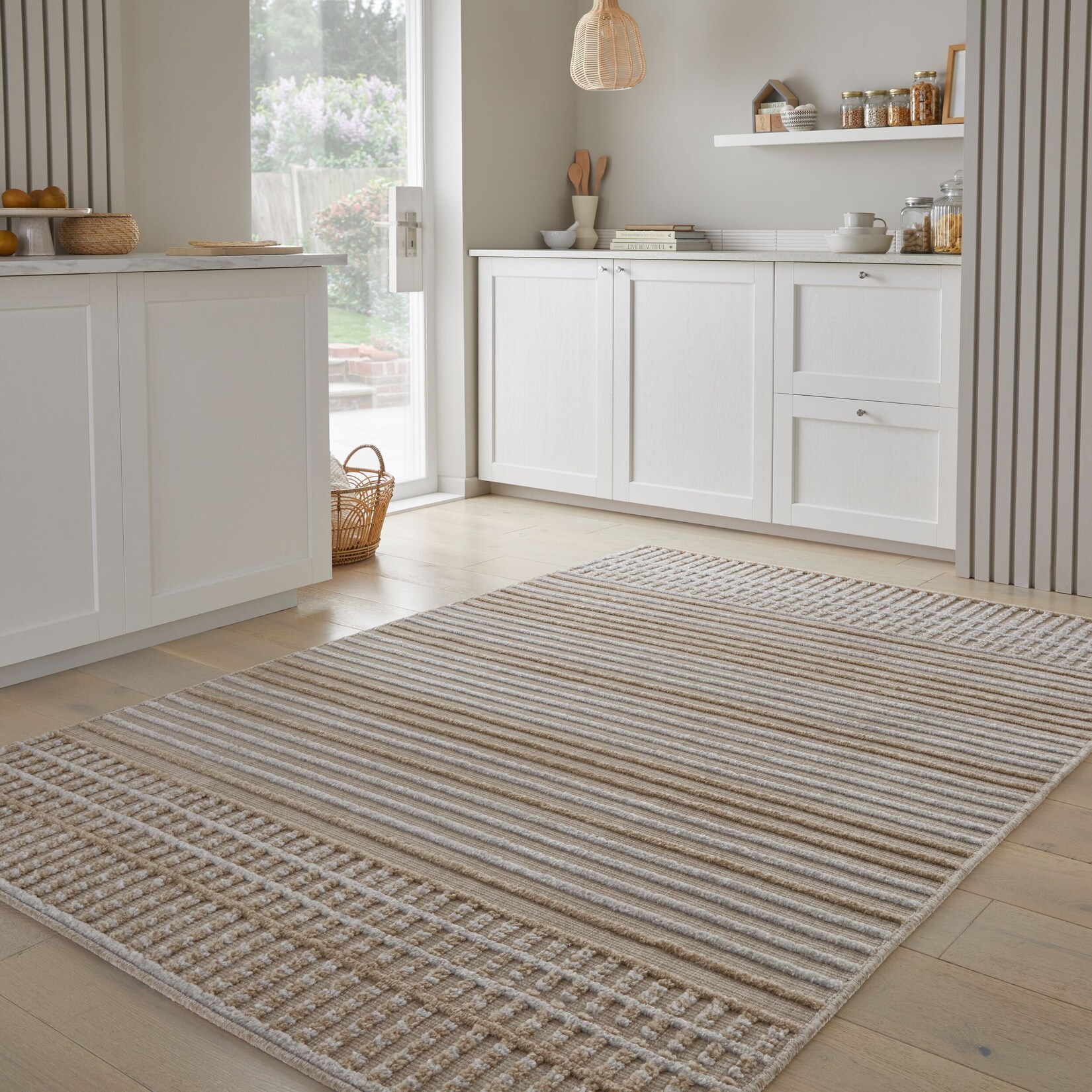 Teppich waschbar Beige 200 x 320 cm - OTTER Kadima Design