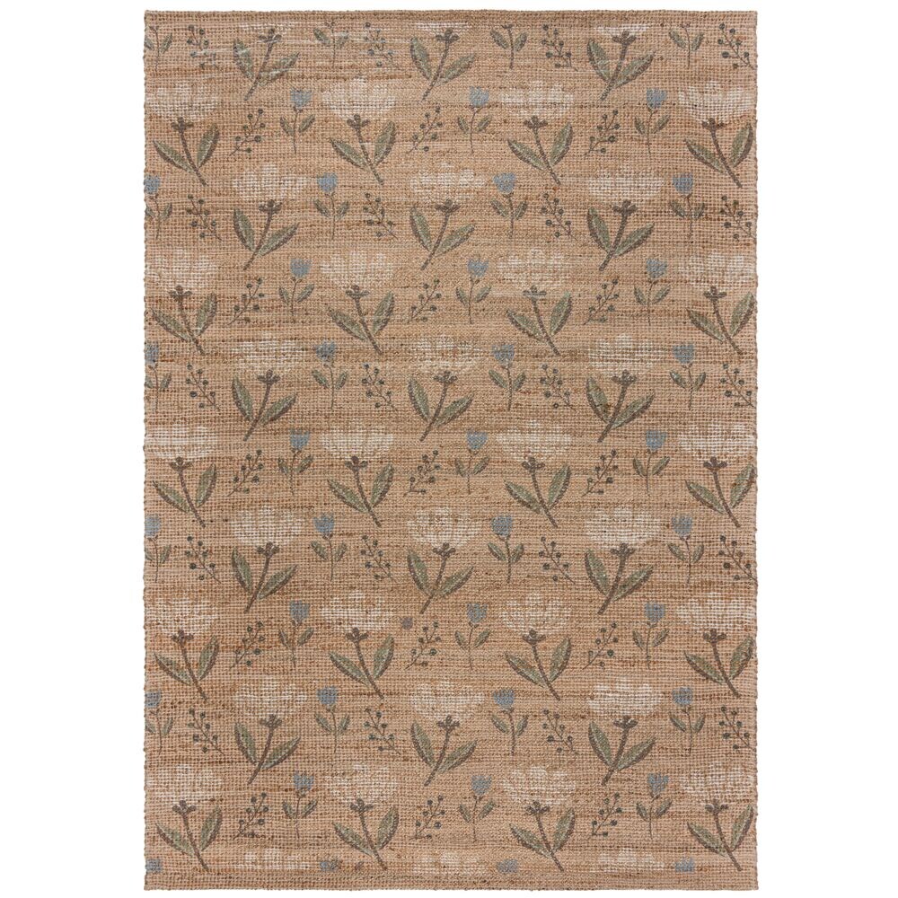 Jute-Teppich floral Naturfarben 200 x 290 cm - JED Kadima Design