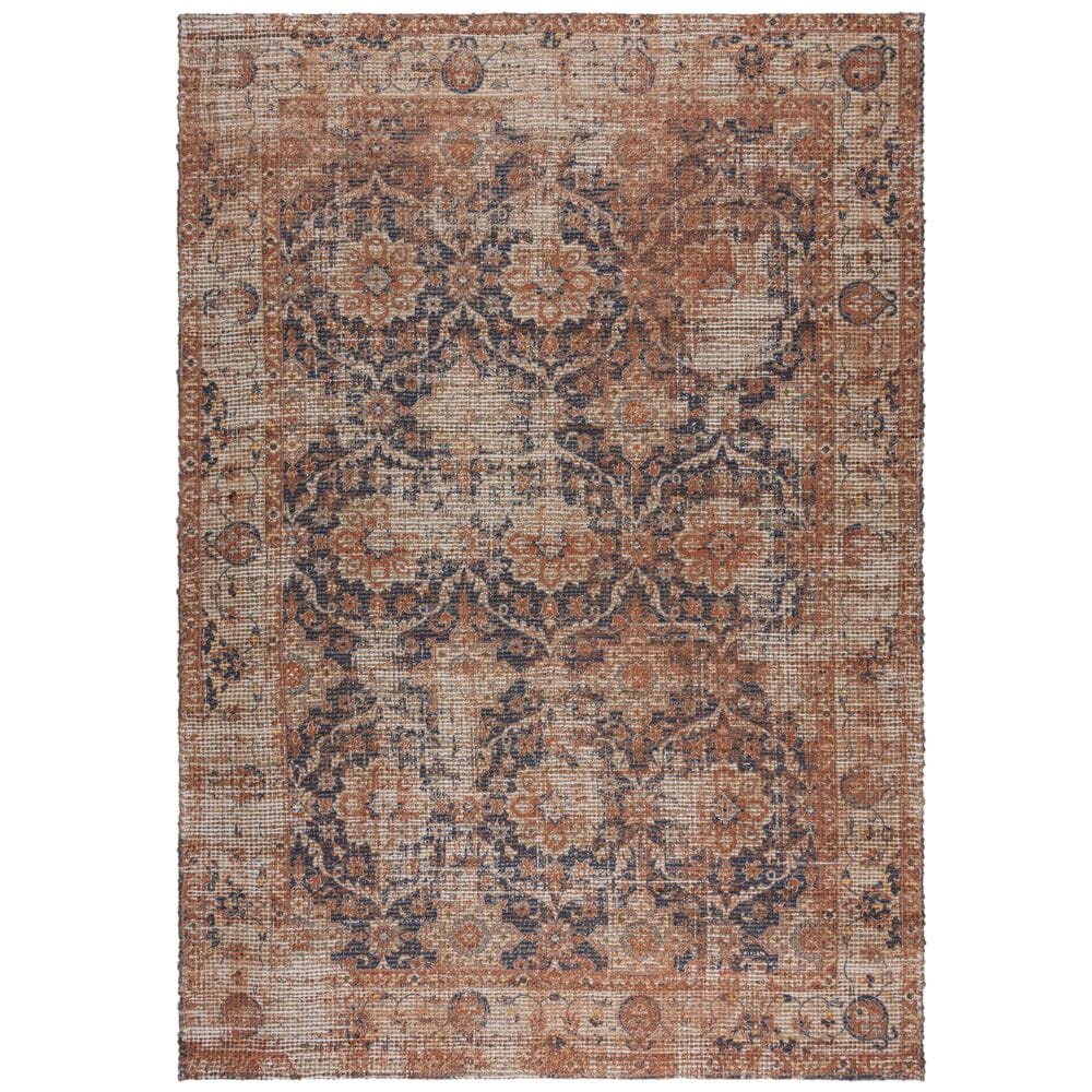 Jute-Teppich Orient Rot-Blau 80 x 150 cm - WENSLEY Kadima Design