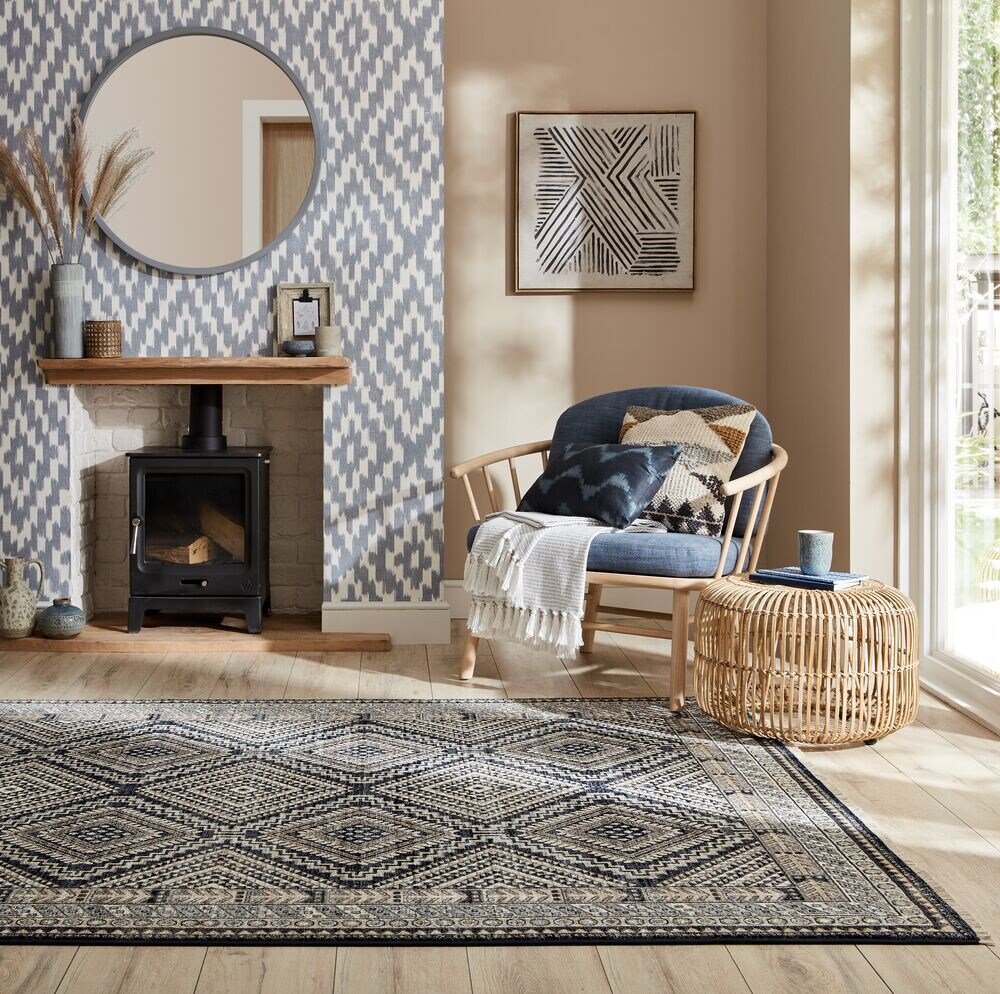 Teppich Orient Blau 80 x 154 cm - KELVIN Kadima Design