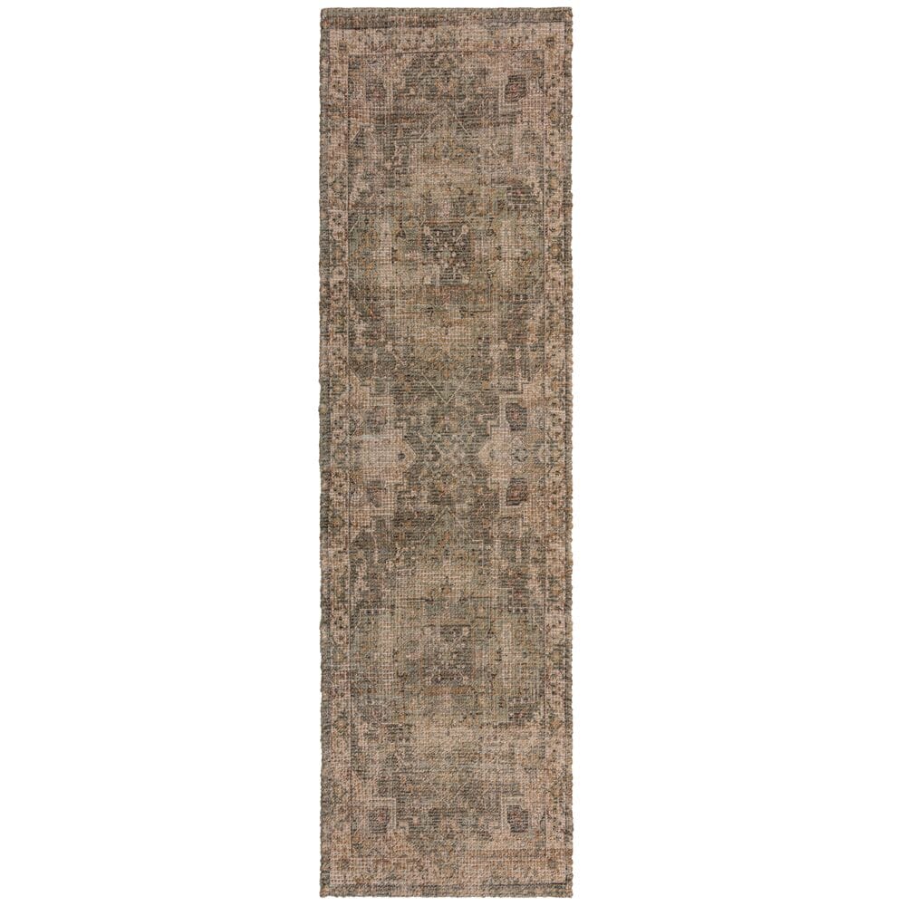 Läufer Jute Braun-Grün 60 x 230 cm - DEEPE Kadima Design