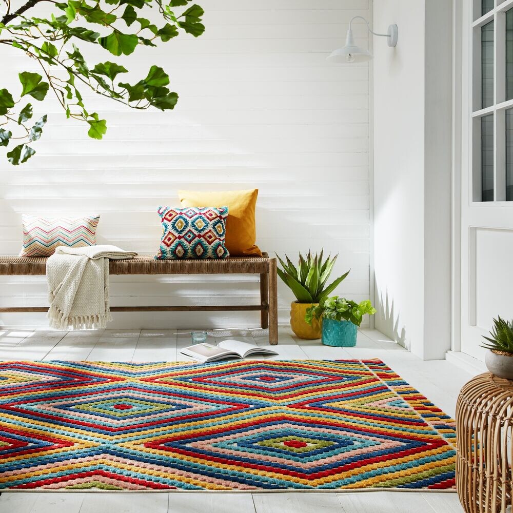 Outdoor-Teppich waschbar Bunt 200 x 290 cm - LUNE Kadima Design