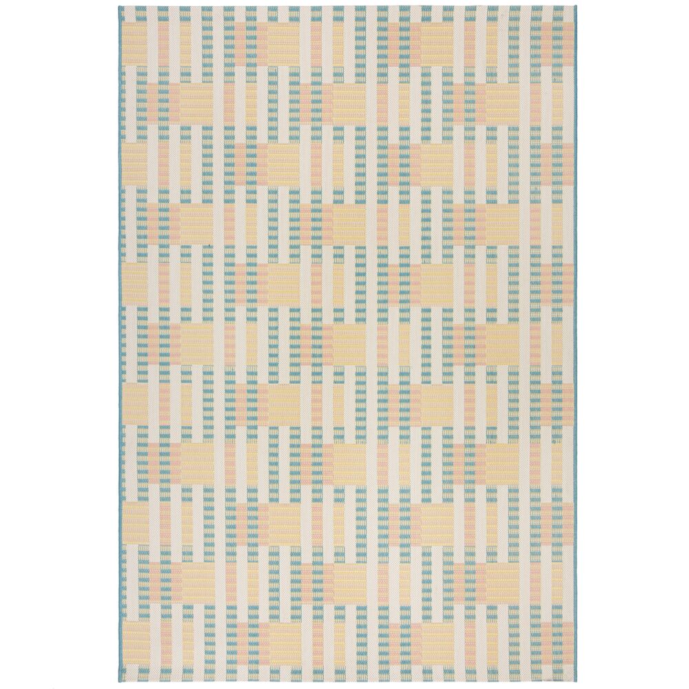 Rutschfester, pflegeleichter Outdoor-Teppich in Pastellfarben aus Polypropylen, "Fell". 200x290 cm | Kadima Design - Bild 1