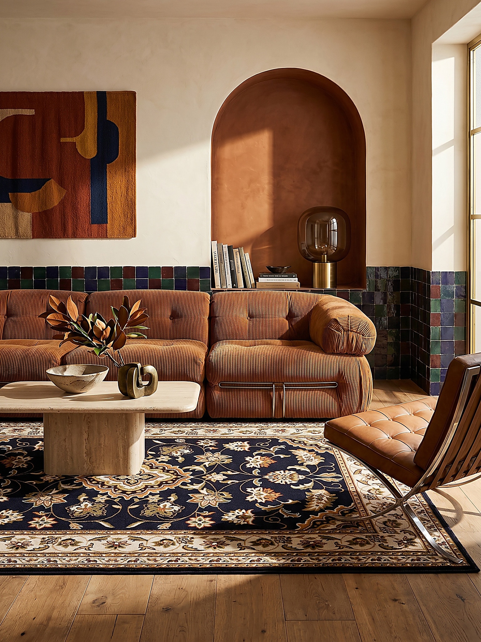 Teppich Orient Dunkelblau 200 x 290 cm - GLAZERT | Kadima Design - Bild 1