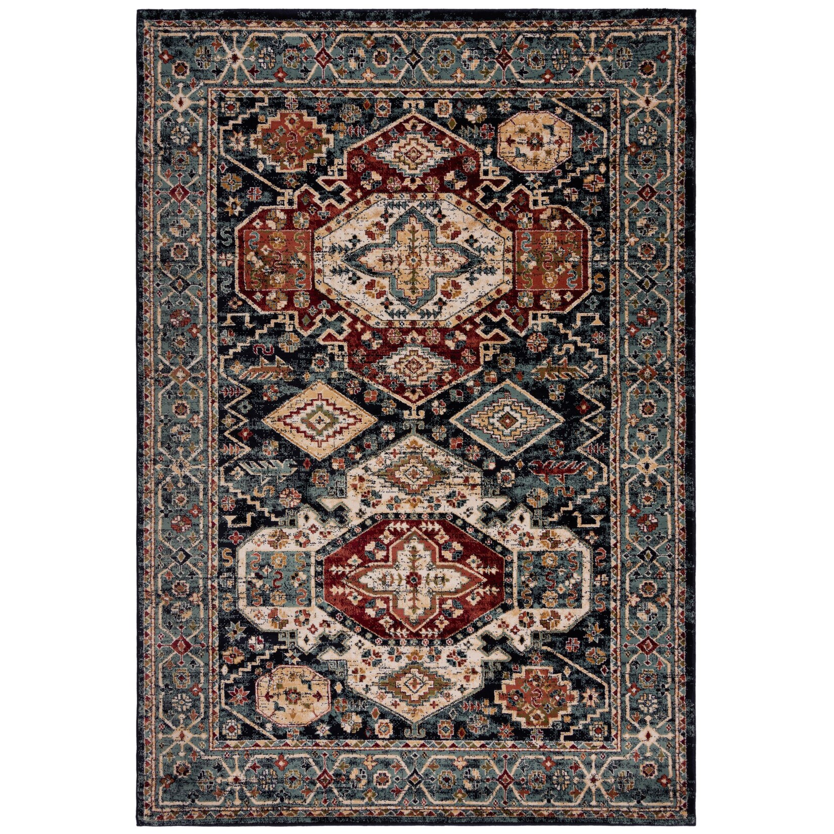 Hochflorteppich Berber Blau 200 x 290 cm - GLAZERT Kadima Design