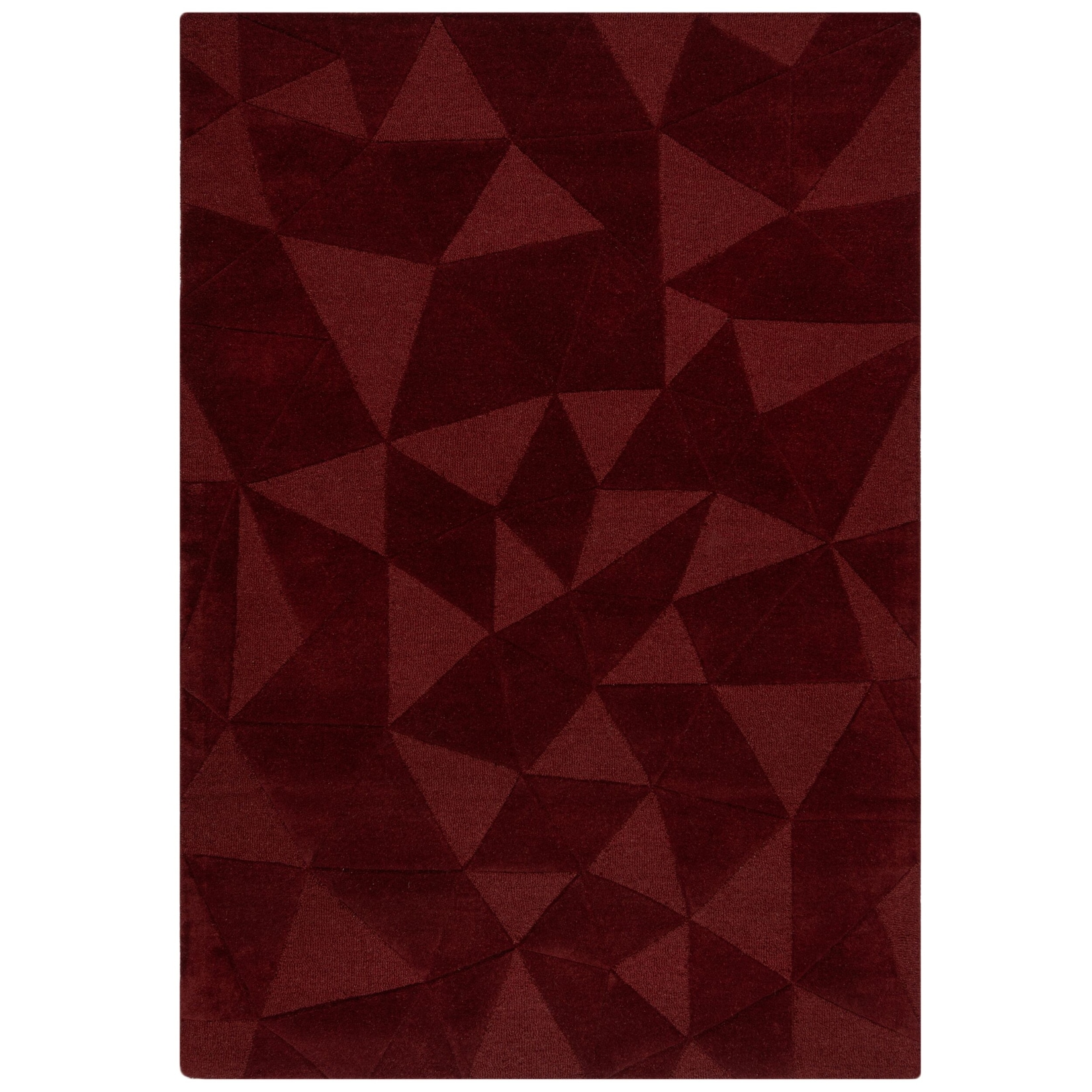 Wollteppich Hoch-Tief Rot 200 x 290 cm - DEBEN Kadima Design