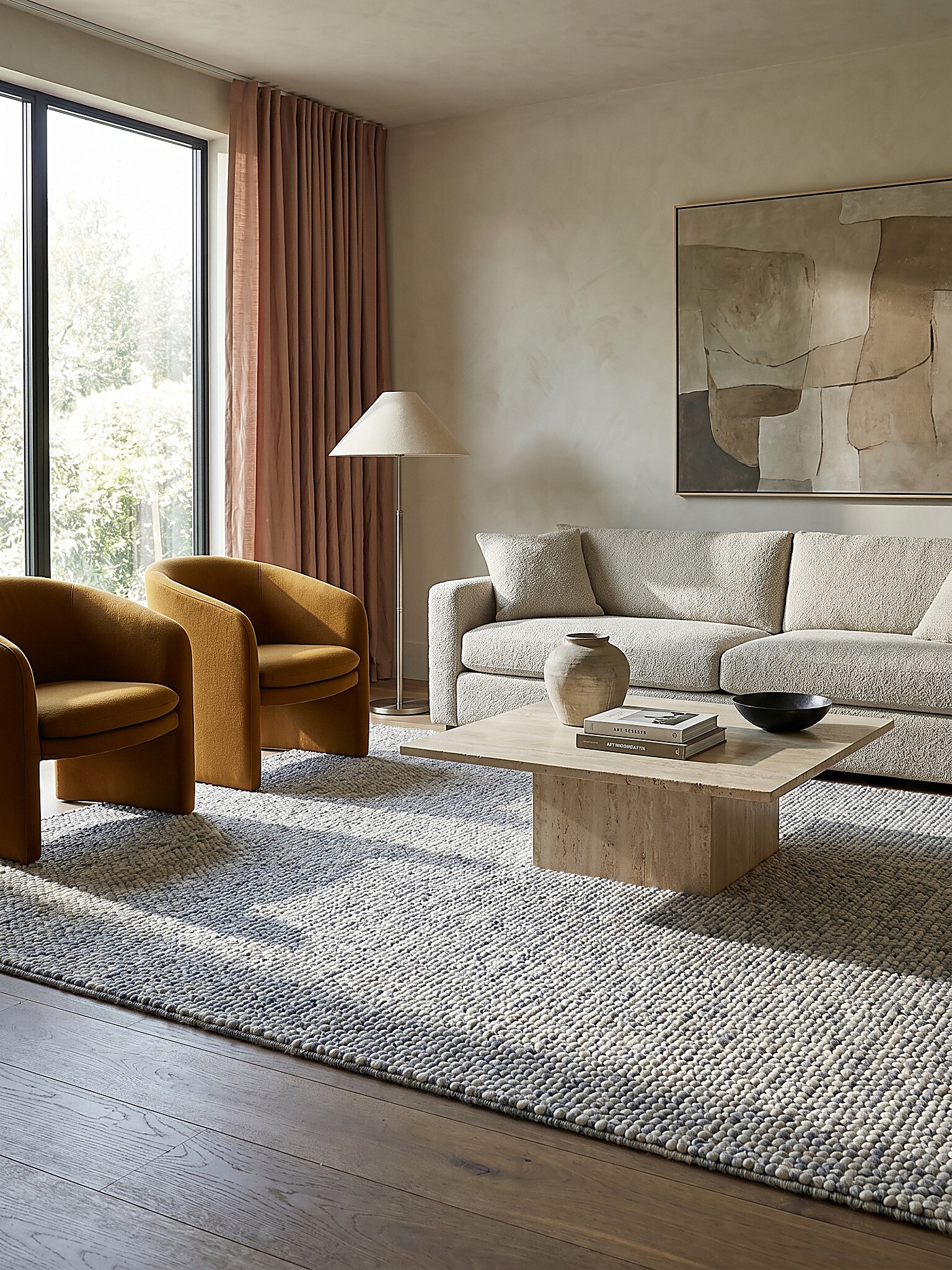 Teppich Wollmischung Blau 160 x 230 cm - MEDWAY | Kadima Design - Bild 1