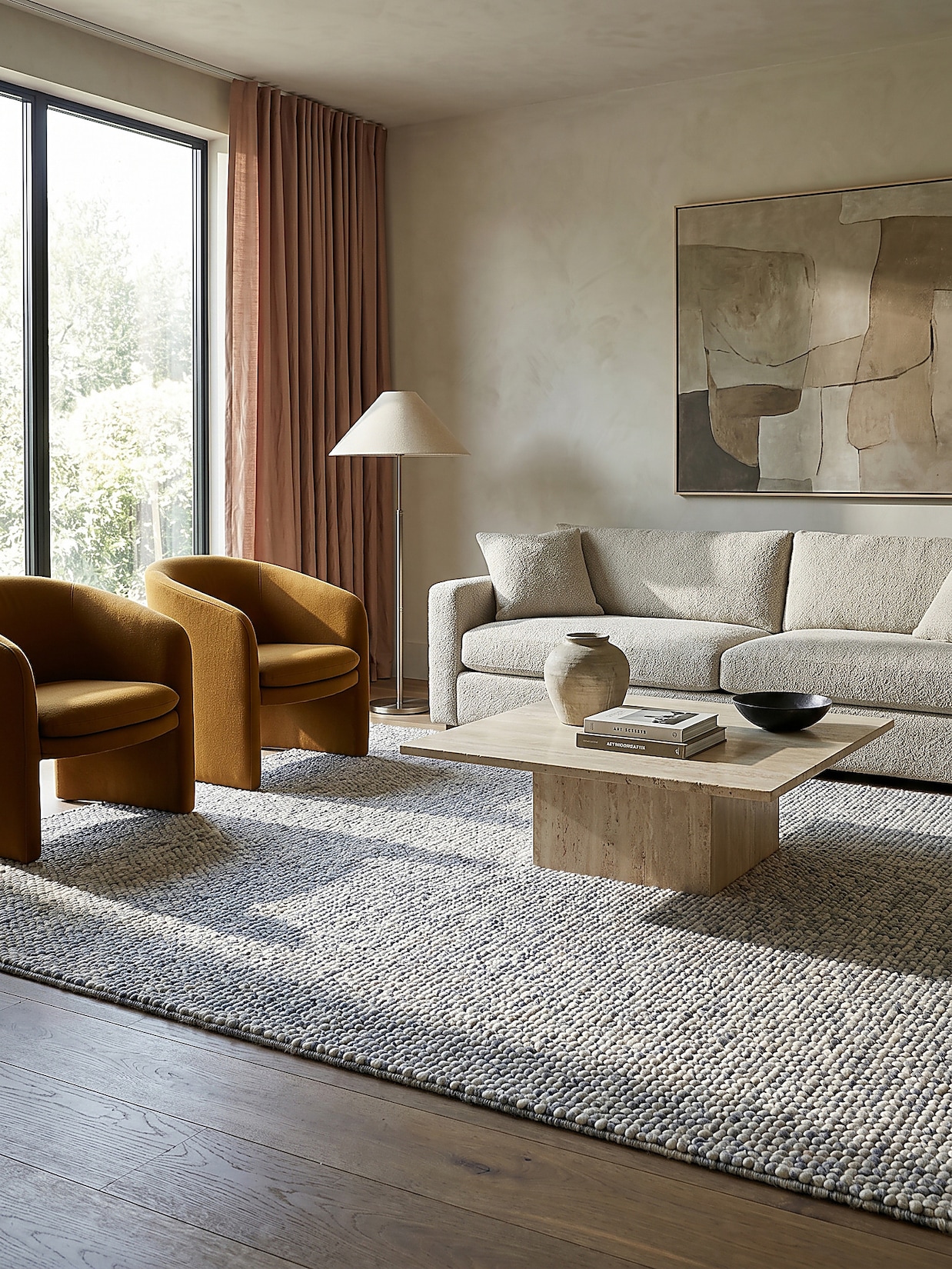 Teppich Wollmischung Blau 160 x 230 cm - MEDWAY Kadima Design