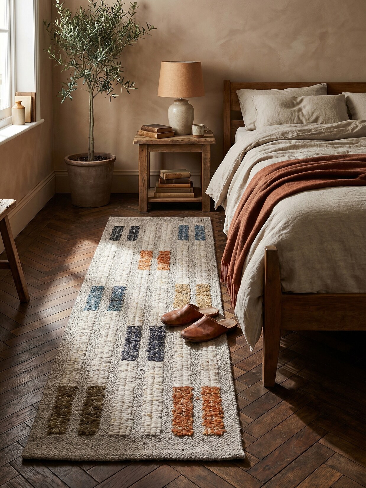 Läufer Wollmischung Bunt 80 x 300 cm - ALDER Kadima Design