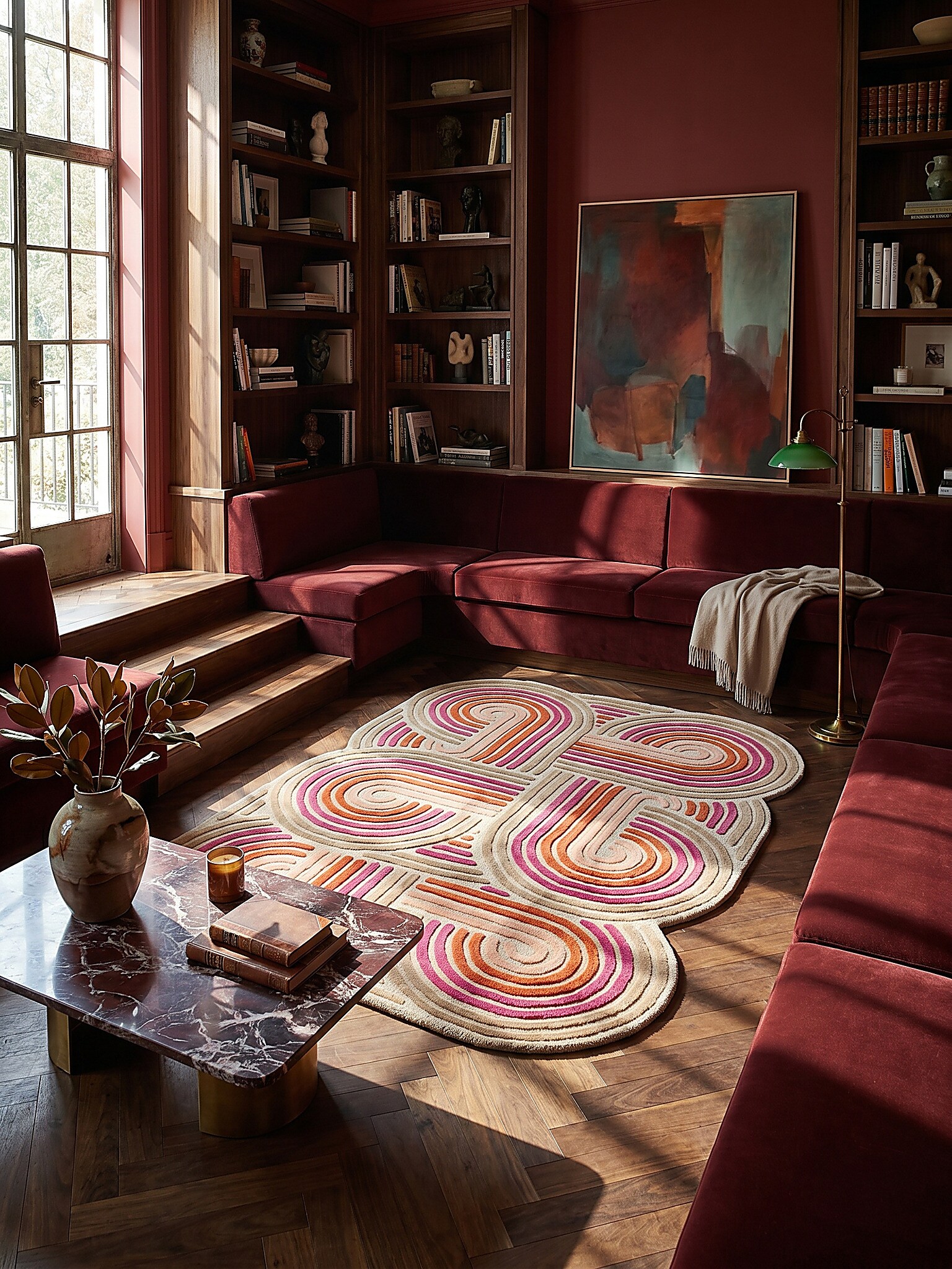 Wollteppich Hoch-Tief Rosa 140 x 200 cm - SOAR | Kadima Design - Bild 1