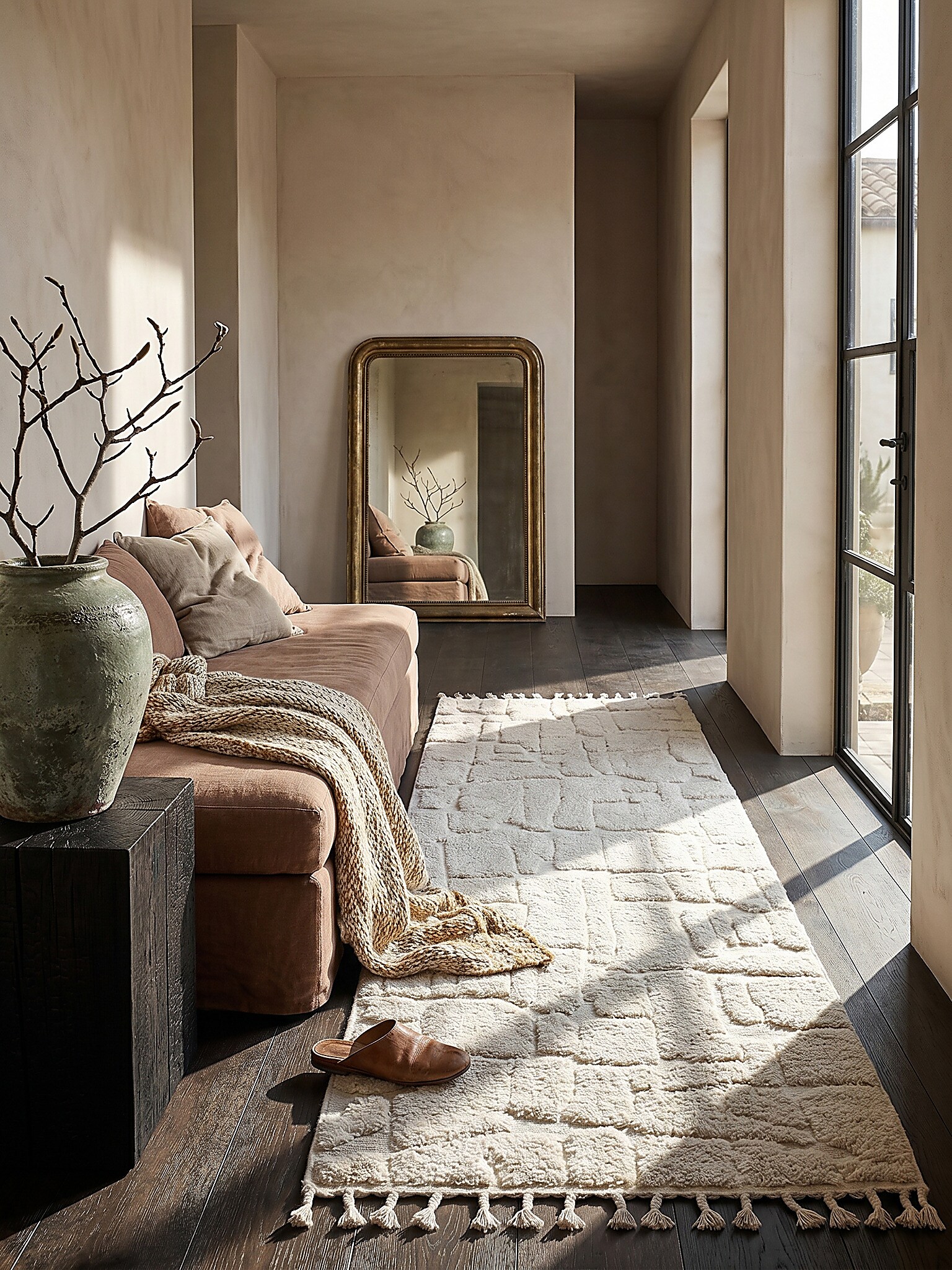 L&auml;ufer Hochflor Creme 80 x 300 cm - MARA | Kadima Design - Bild 1
