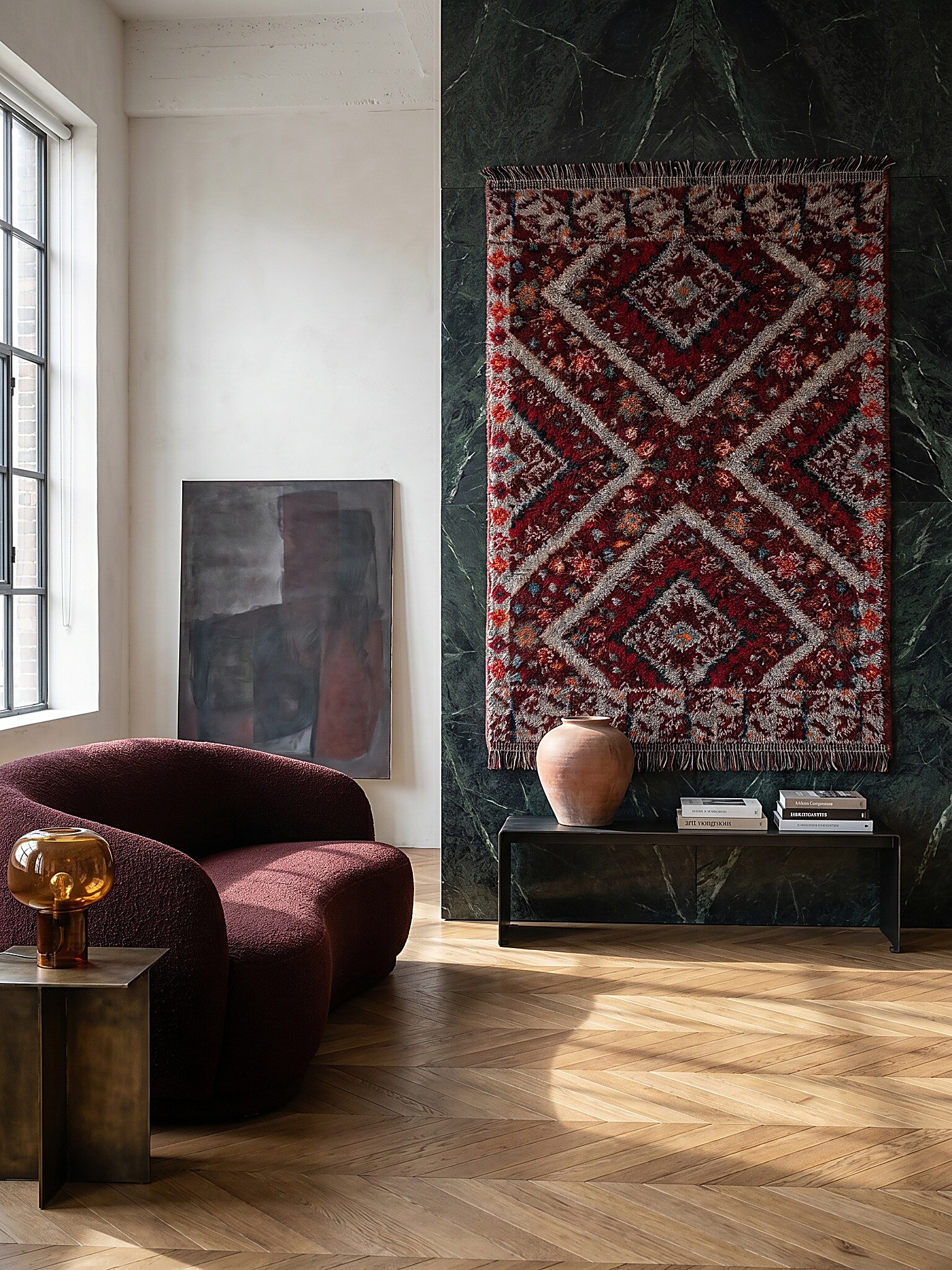 Shaggy-Teppich Berber Rot 200 x 300 cm - TAFRAUT | Kadima Design - Bild 1